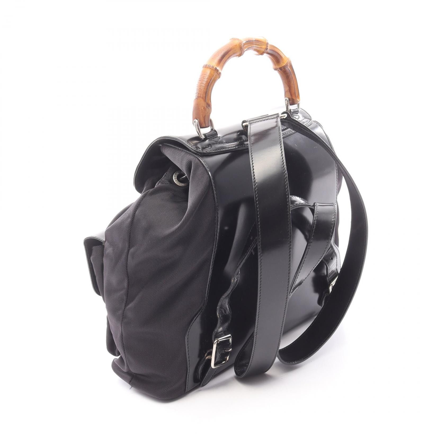 Gucci Gucci Gucci Bamboo Nylon Enamel Backpack Textile Backpack 003205800165 DUTY FREE for USA Size ONE SIZE - 2 Thumbnail