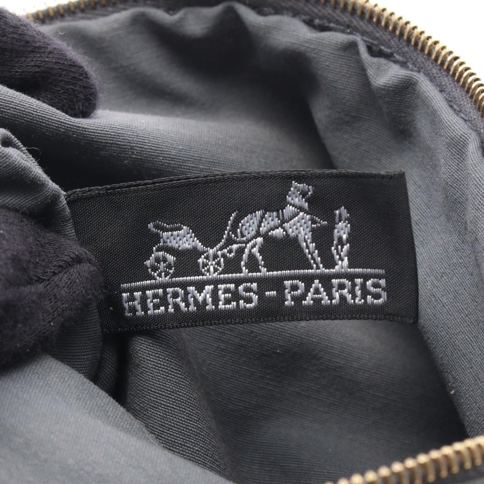 Hermes Hermes Hermes BolidePouch20 Canvas Leather Pouch Leather Vanity Bag DUTY FREE for USA Size ONE SIZE - 4 Thumbnail