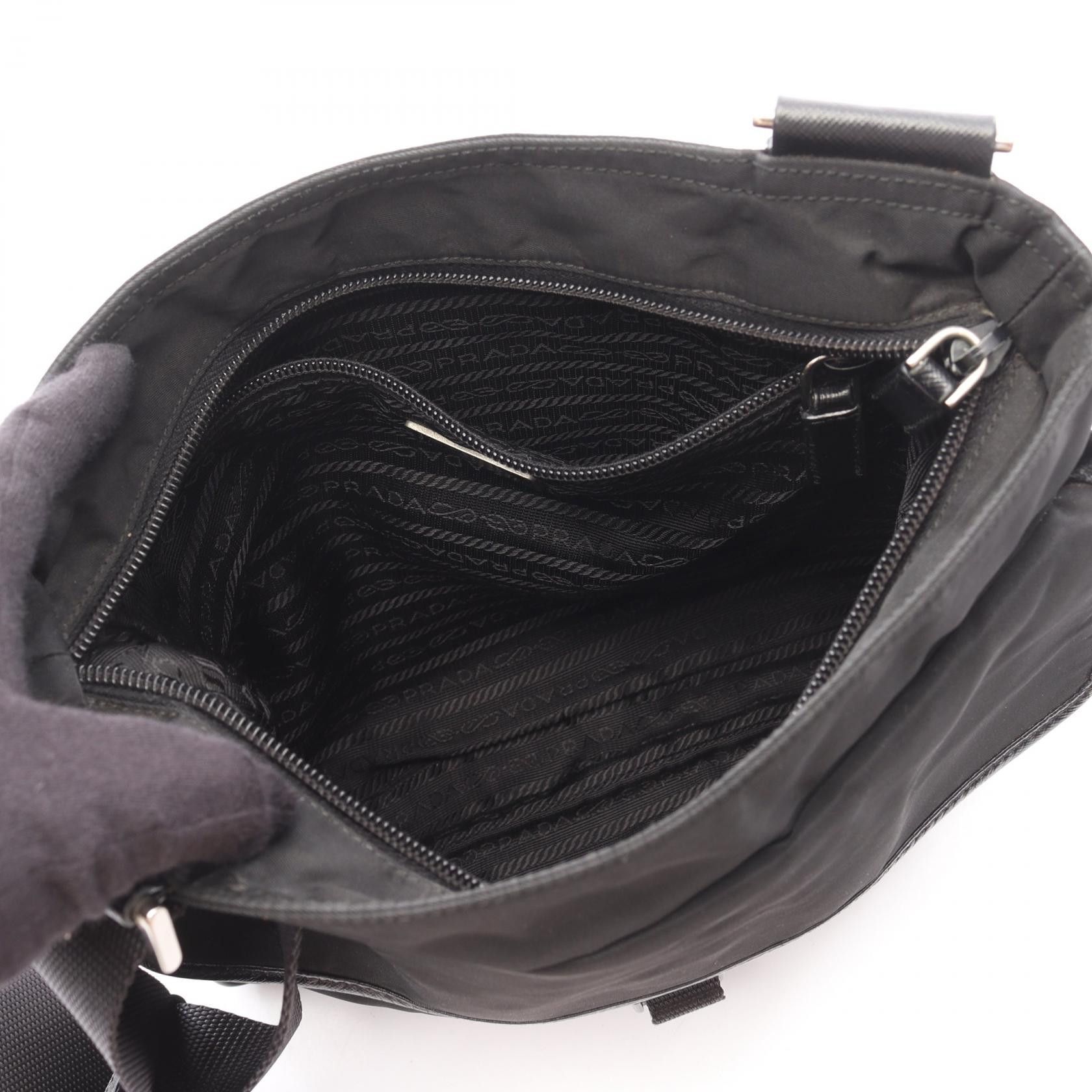 Prada Prada Prada VIAGGIO Nylon Saffiano Leather Shoulder Bag Textile Shoulder Bag VA0269 DUTY FREE for USA Size ONE SIZE - 3 Thumbnail