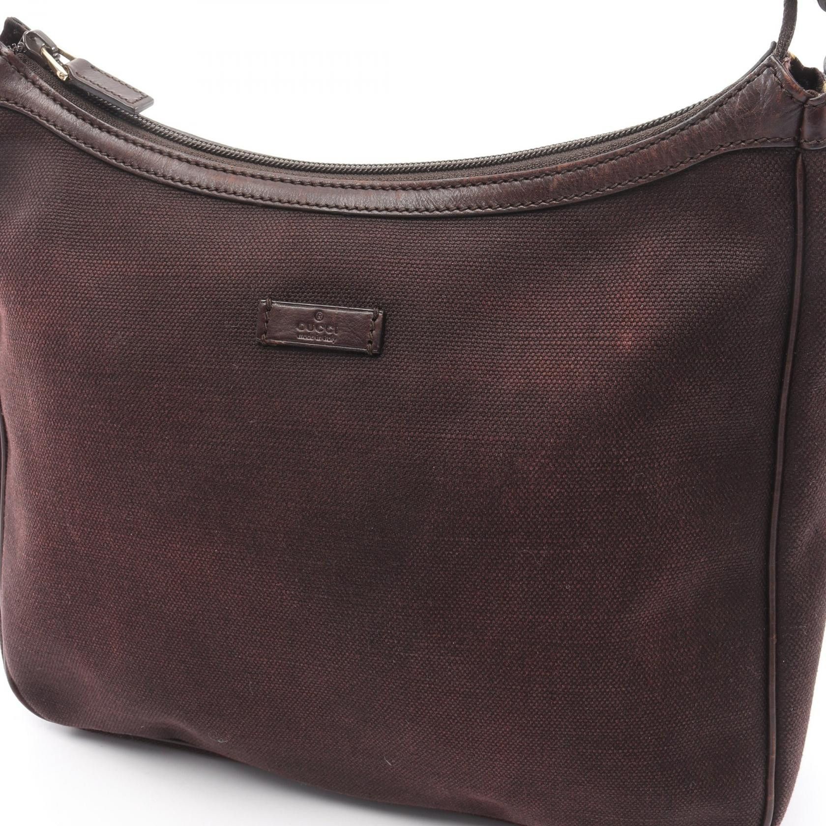 Gucci Gucci Gucci Leather Canvas Shoulder Bag Textile Shoulder Bag 264219 DUTY FREE for USA Size ONE SIZE - 5 Thumbnail