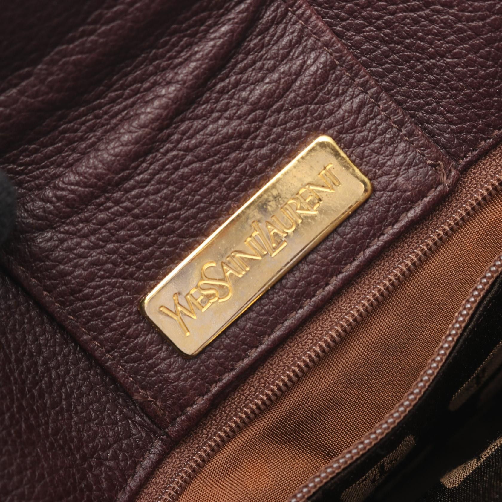 Yves Saint Laurent Yves Saint Laurent Yves Saint Laurent Leather Handbag Leather Handbag DUTY FREE for USA Size ONE SIZE - 4 Thumbnail