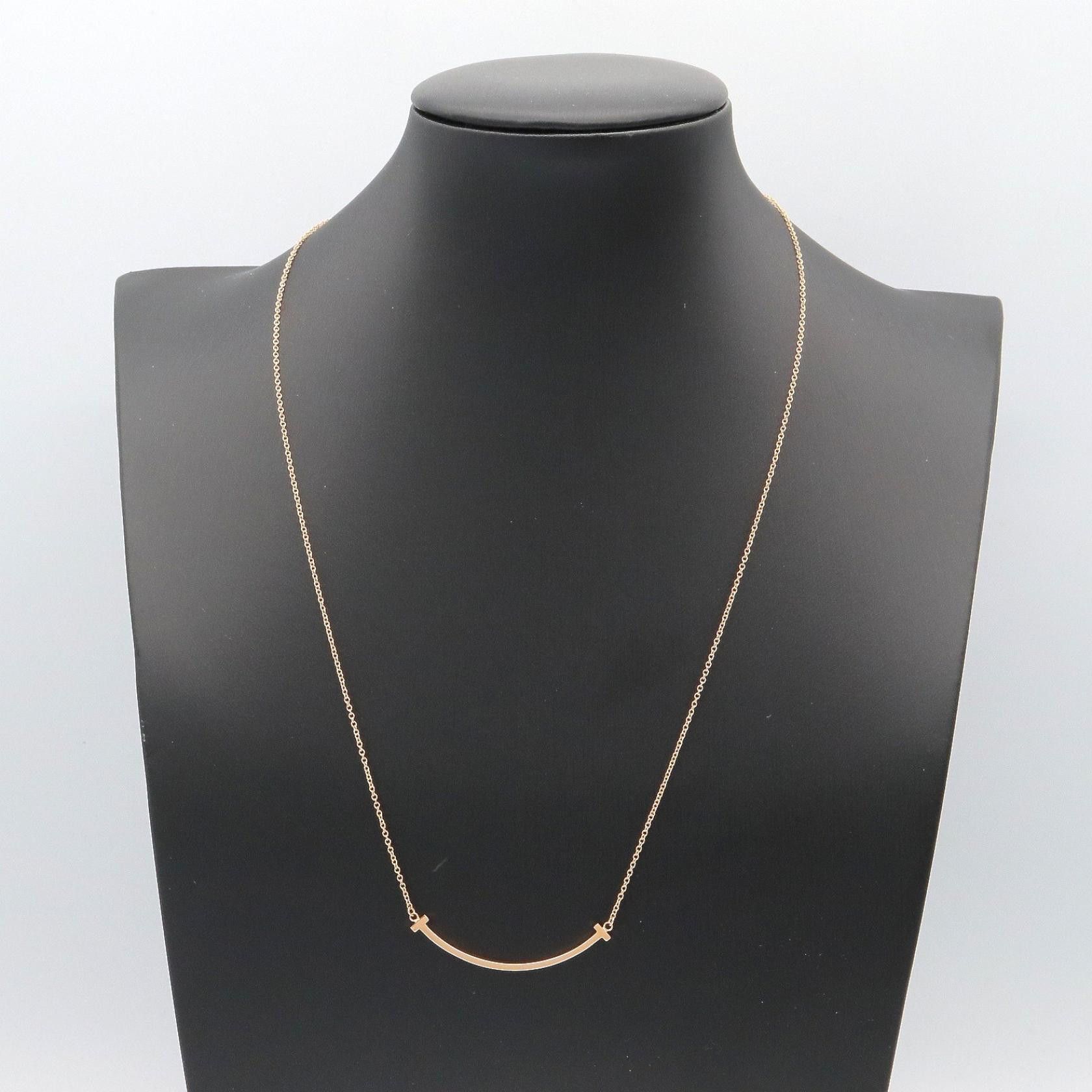 Tiffany & Co. Tiffany & Co. Tiffany & Co. T Smile Small Au750 Necklace Precious Metal Necklace DUTY FREE for USA Size ONE SIZE - 5 Thumbnail