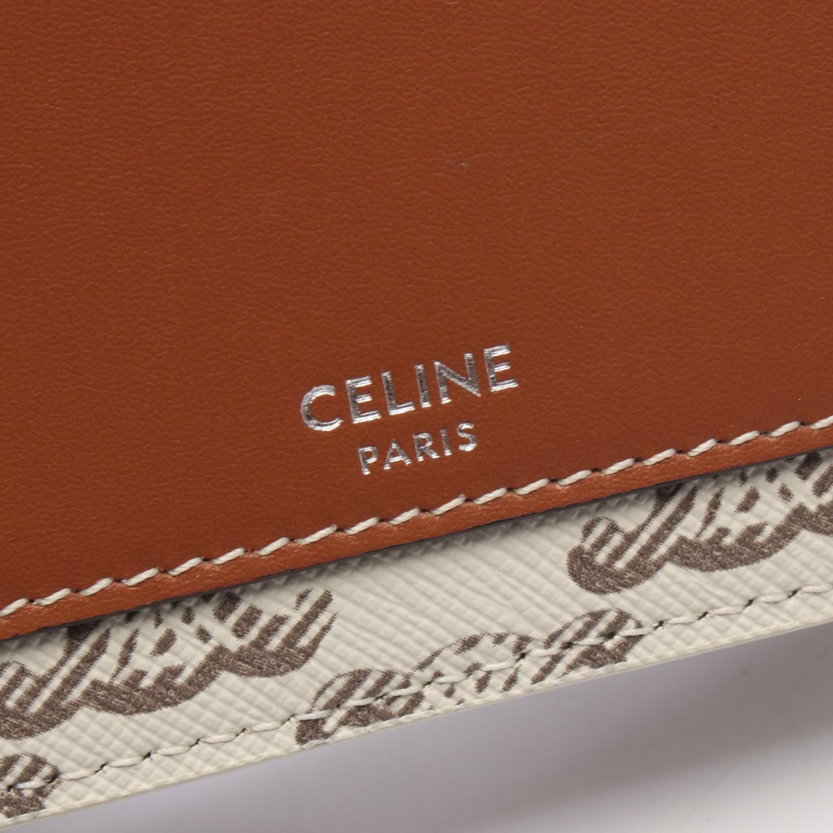 Celine Celine Celine Triomphe Horizontal PVC Coated Canvas Leather Shoulder Bag Plastic / Synthetic Shoulder Bag 10L272DM5 DUTY FREE for USA Size ONE SIZE - 4 Thumbnail