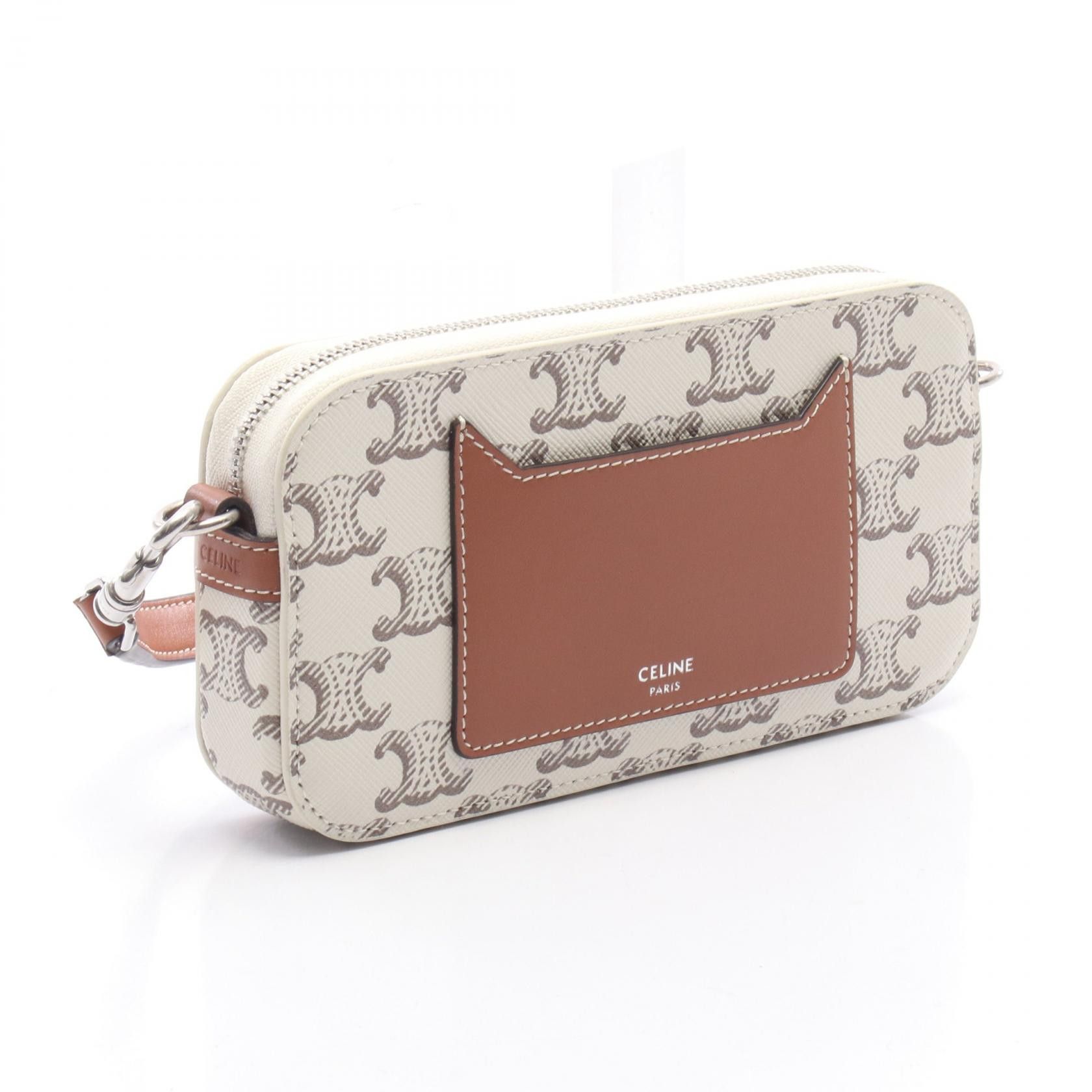 Celine Celine Celine Triomphe Horizontal PVC Coated Canvas Leather Shoulder Bag Plastic / Synthetic Shoulder Bag 10L272DM5 DUTY FREE for USA Size ONE SIZE - 2 Thumbnail