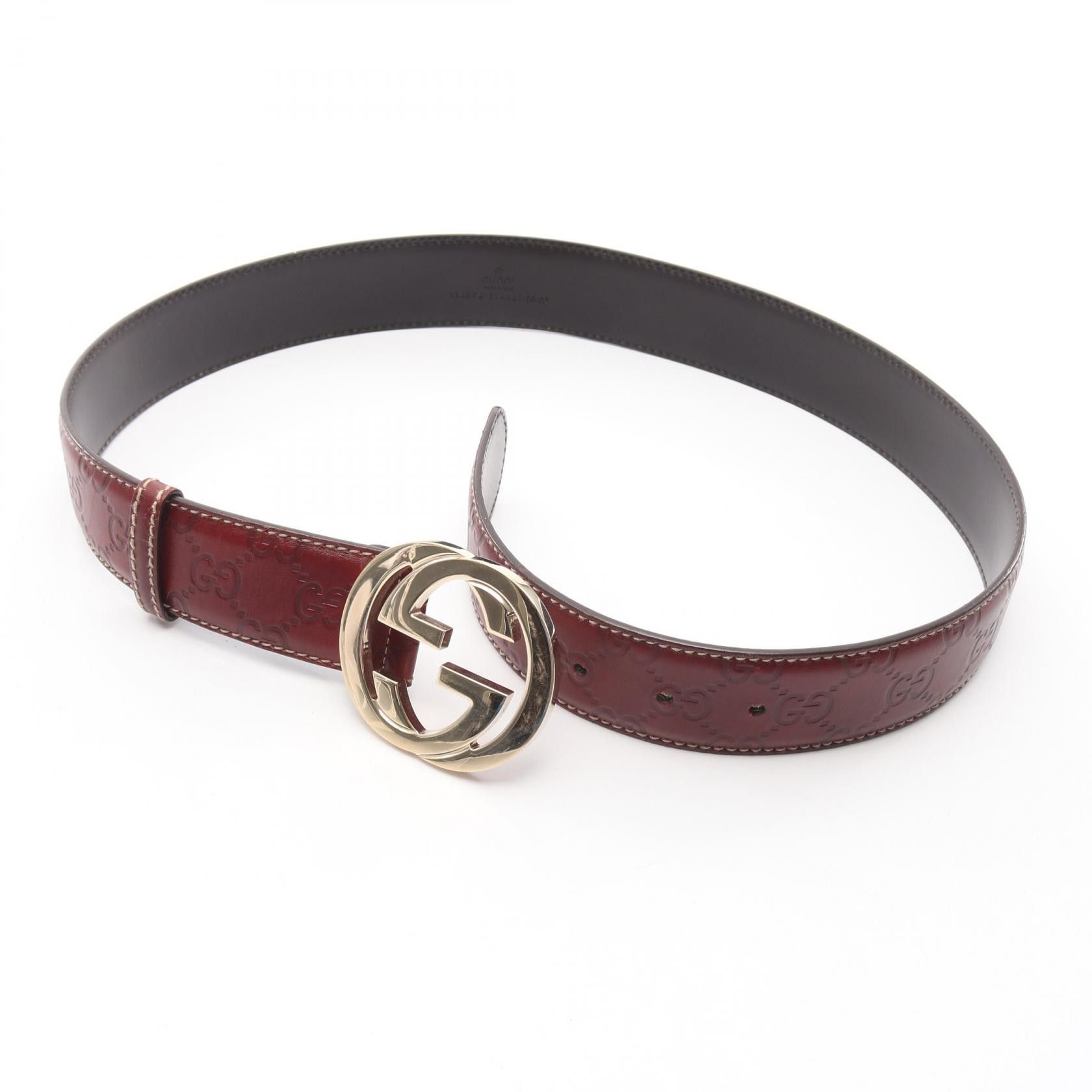 Gucci Gucci Gucci Interlocking G Guccissima Leather Belt Leather Belt DUTY FREE for USA Size ONE SIZE - 7 Thumbnail