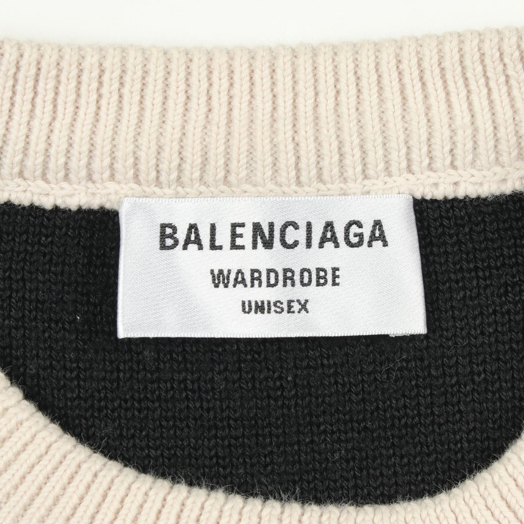 Balenciaga Balenciaga Balenciaga Allover Logo Cotton Wool Knitwear Textile Tops 657528 DUTY FREE for USA Size ONE SIZE - 3 Thumbnail