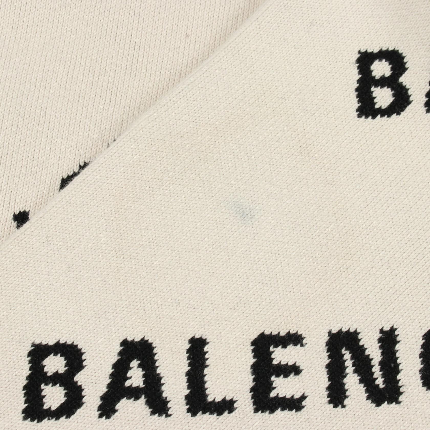 Balenciaga Balenciaga Balenciaga Allover Logo Cotton Wool Knitwear Textile Tops 657528 DUTY FREE for USA Size ONE SIZE - 8 Thumbnail