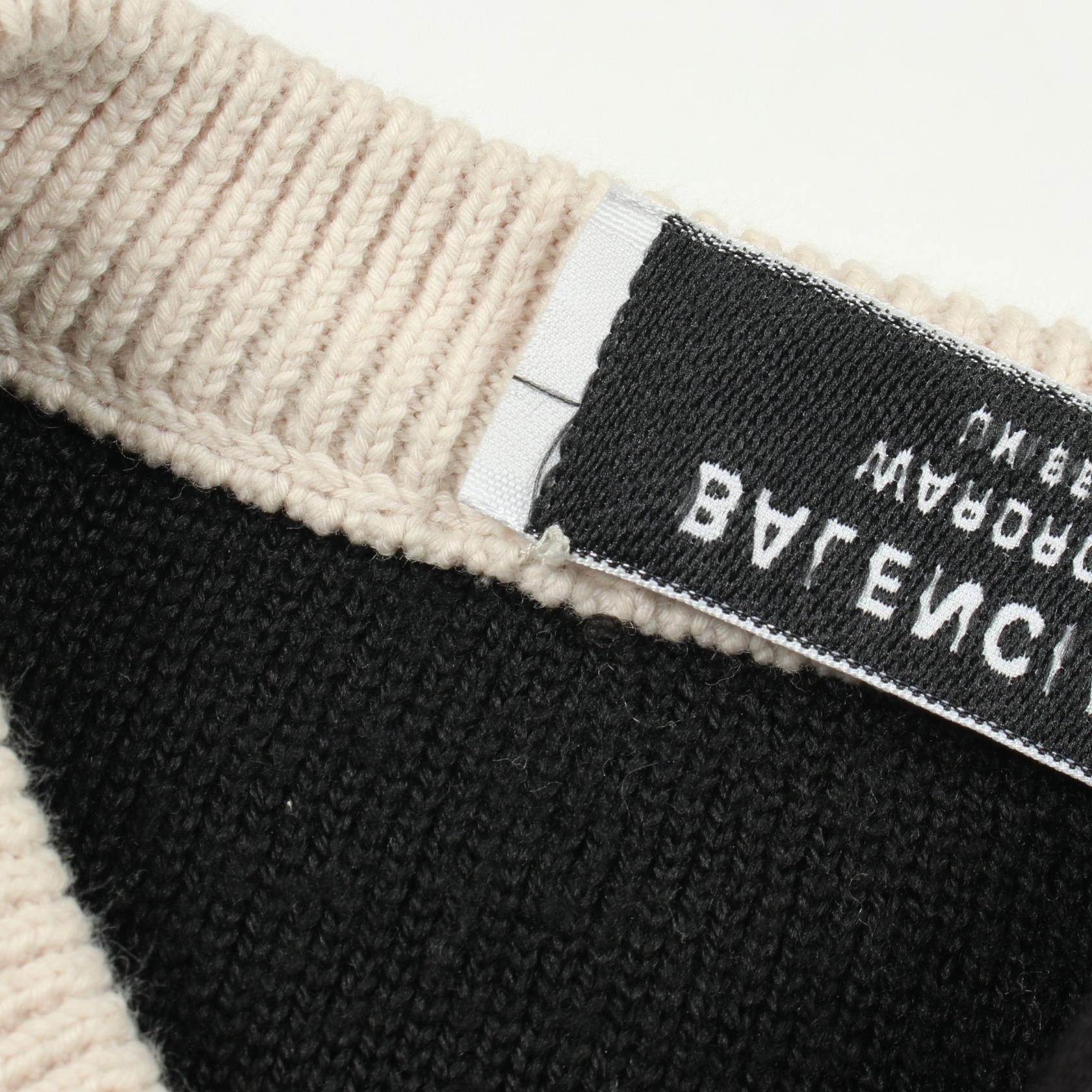 Balenciaga Balenciaga Balenciaga Allover Logo Cotton Wool Knitwear Textile Tops 657528 DUTY FREE for USA Size ONE SIZE - 7 Thumbnail