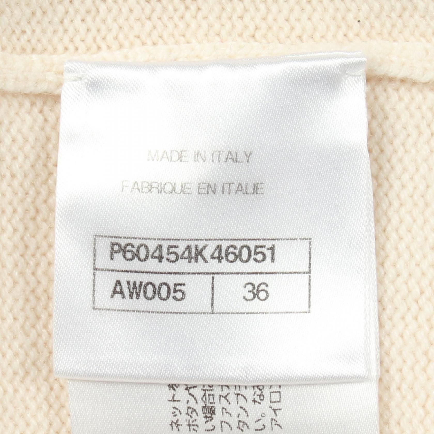 Chanel Chanel Chanel LA PAUSA Cashmere Knit Top Textile Tops P60454K46051 DUTY FREE for USA Size ONE SIZE - 4 Thumbnail