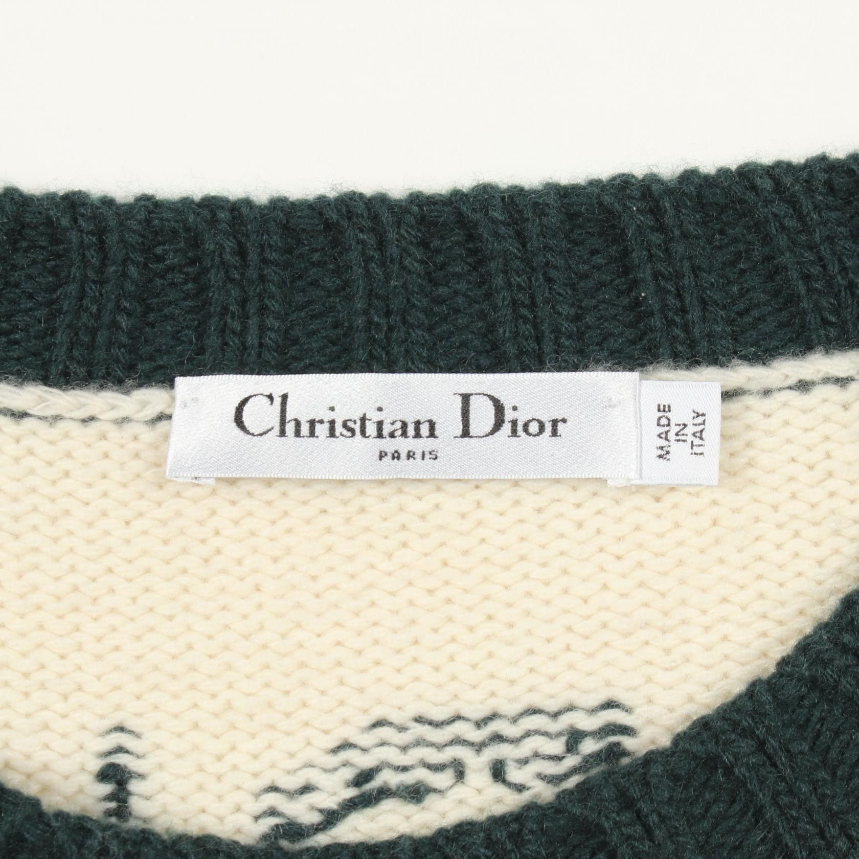 Dior Dior Dior J'ADIOR8 NON NON NON ET NON! Wool Cashmere Knitwear Textile Tops 854S19AM019 DUTY FREE for USA Size ONE SIZE - 3 Thumbnail
