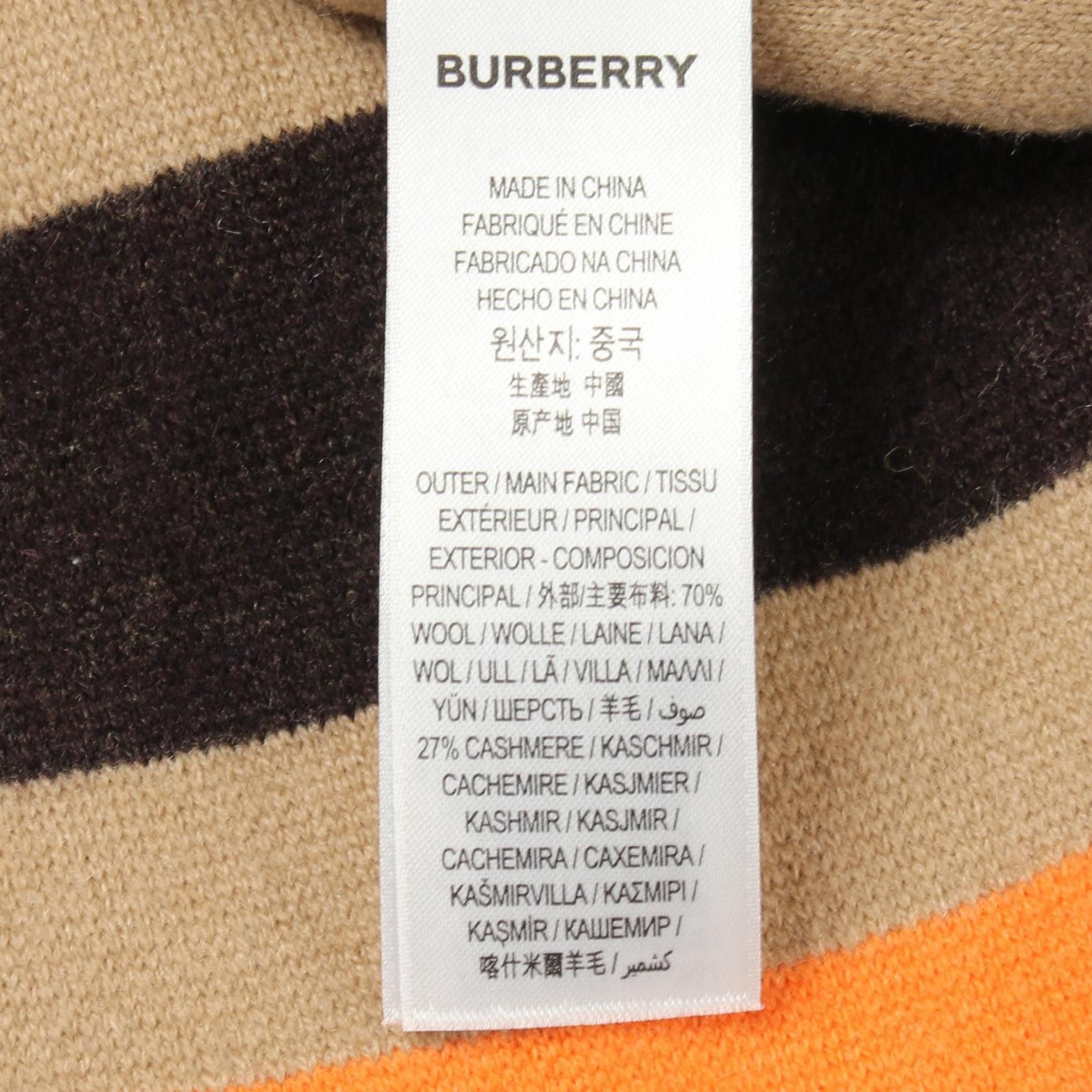 Burberry Burberry Burberry TB Logo Wool Poncho Textile Outerwear 8018233 DUTY FREE for USA Size ONE SIZE - 4 Thumbnail