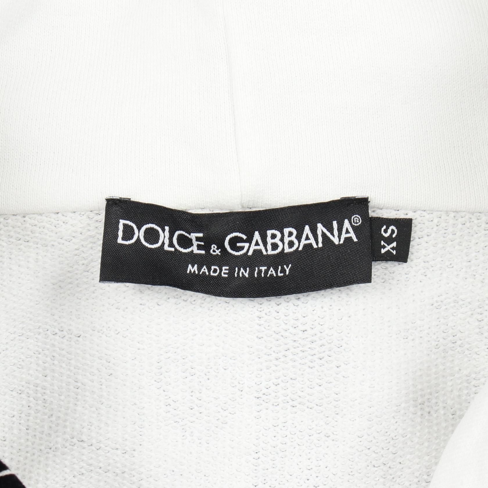 Dolce & Gabbana Dolce & Gabbana Dolce & Gabbana FLOCKED GRAFFITI PRINT Cotton Hoodie Textile Sweatshirts & Hoodies DUTY FREE for USA Size ONE SIZE - 3 Thumbnail