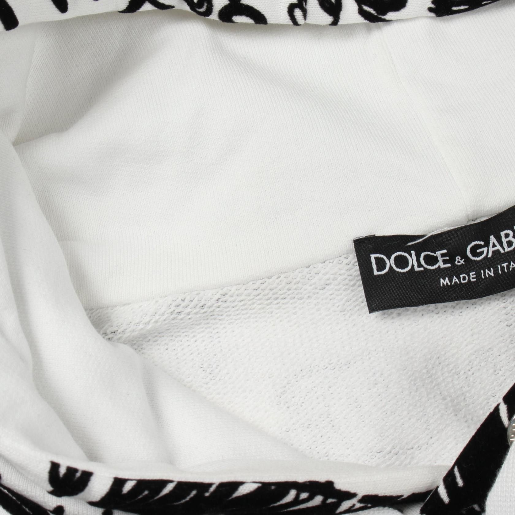 Dolce & Gabbana Dolce & Gabbana Dolce & Gabbana FLOCKED GRAFFITI PRINT Cotton Hoodie Textile Sweatshirts & Hoodies DUTY FREE for USA Size ONE SIZE - 5 Thumbnail