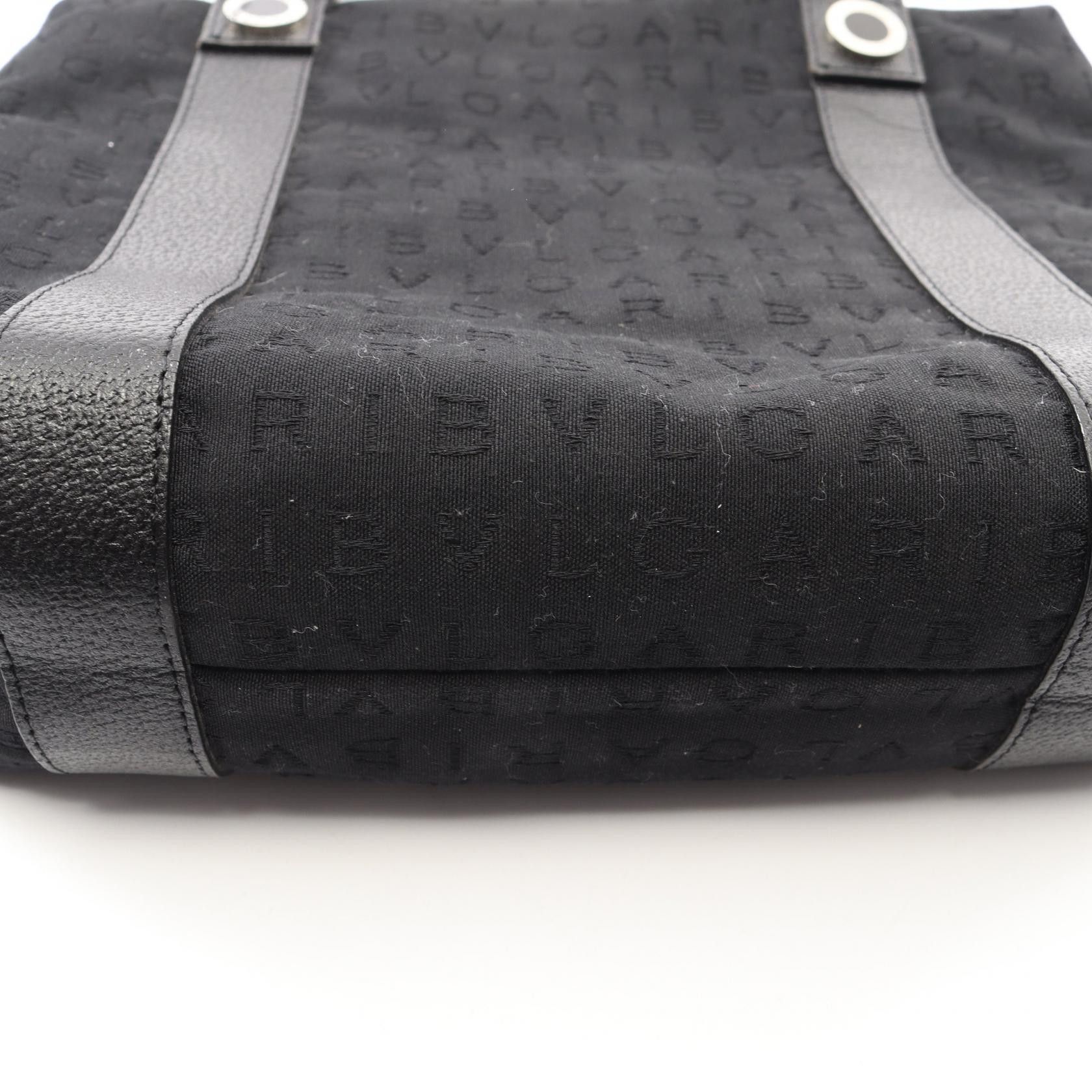 Bvlgari Bvlgari Bvlgari Logo Mania Canvas Leather Handbag Leather Handbag DUTY FREE for USA Size ONE SIZE - 9 Thumbnail