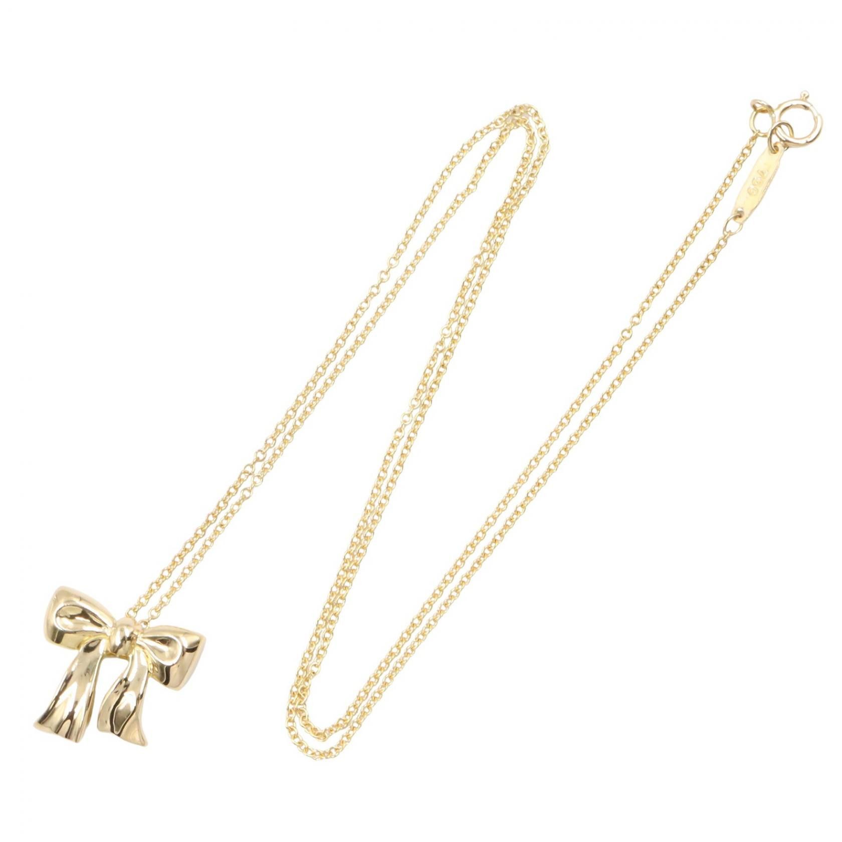 Tiffany & Co. Tiffany & Co. Tiffany＆Co. Ribbon Au750 Necklace Precious Metal Necklace DUTY FREE for USA Size ONE SIZE - 2 Thumbnail