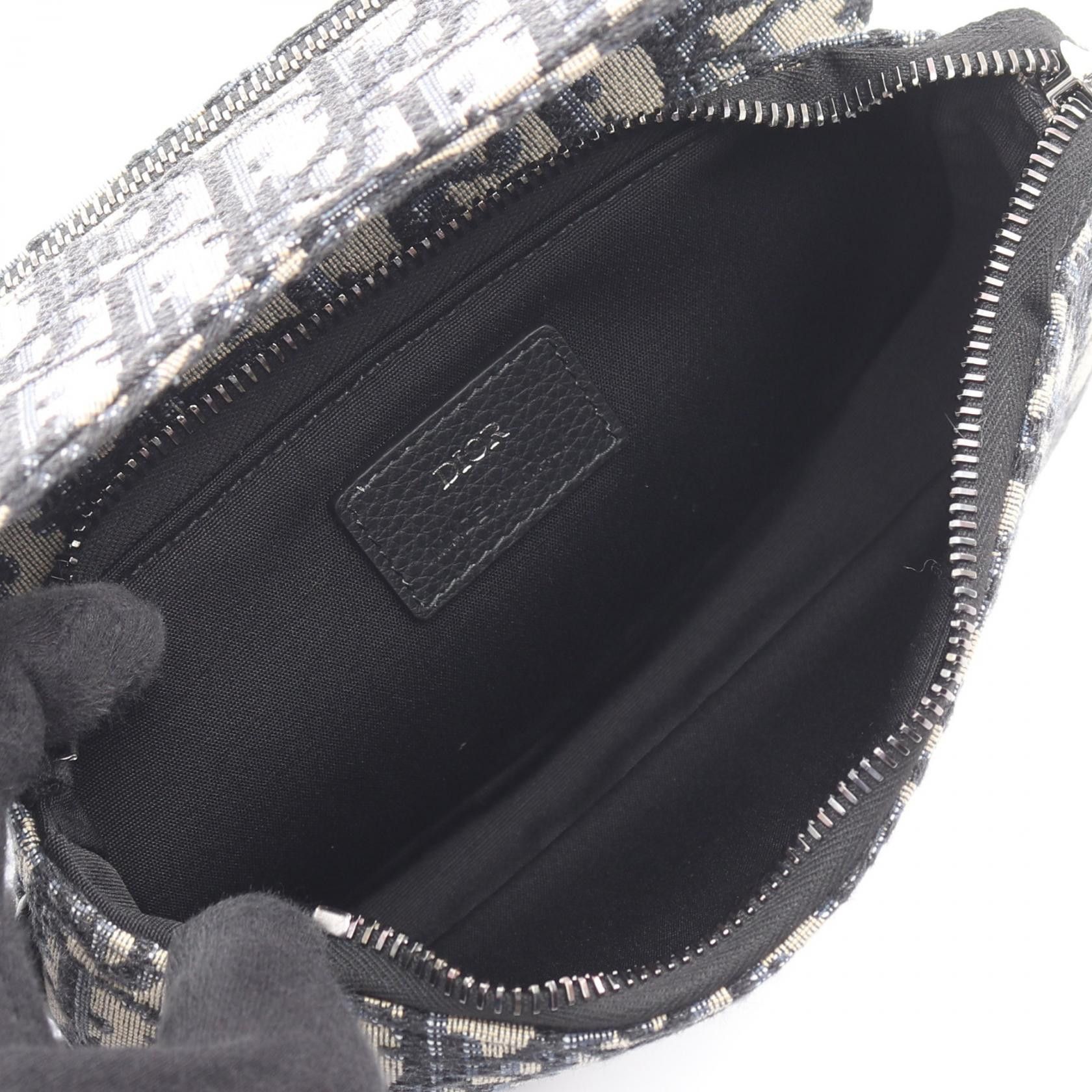 Dior Dior Christian Dior Saddle Oblique Canvas Clutch Bag Textile Clutch Bag DUTY FREE for USA Size ONE SIZE - 3 Thumbnail