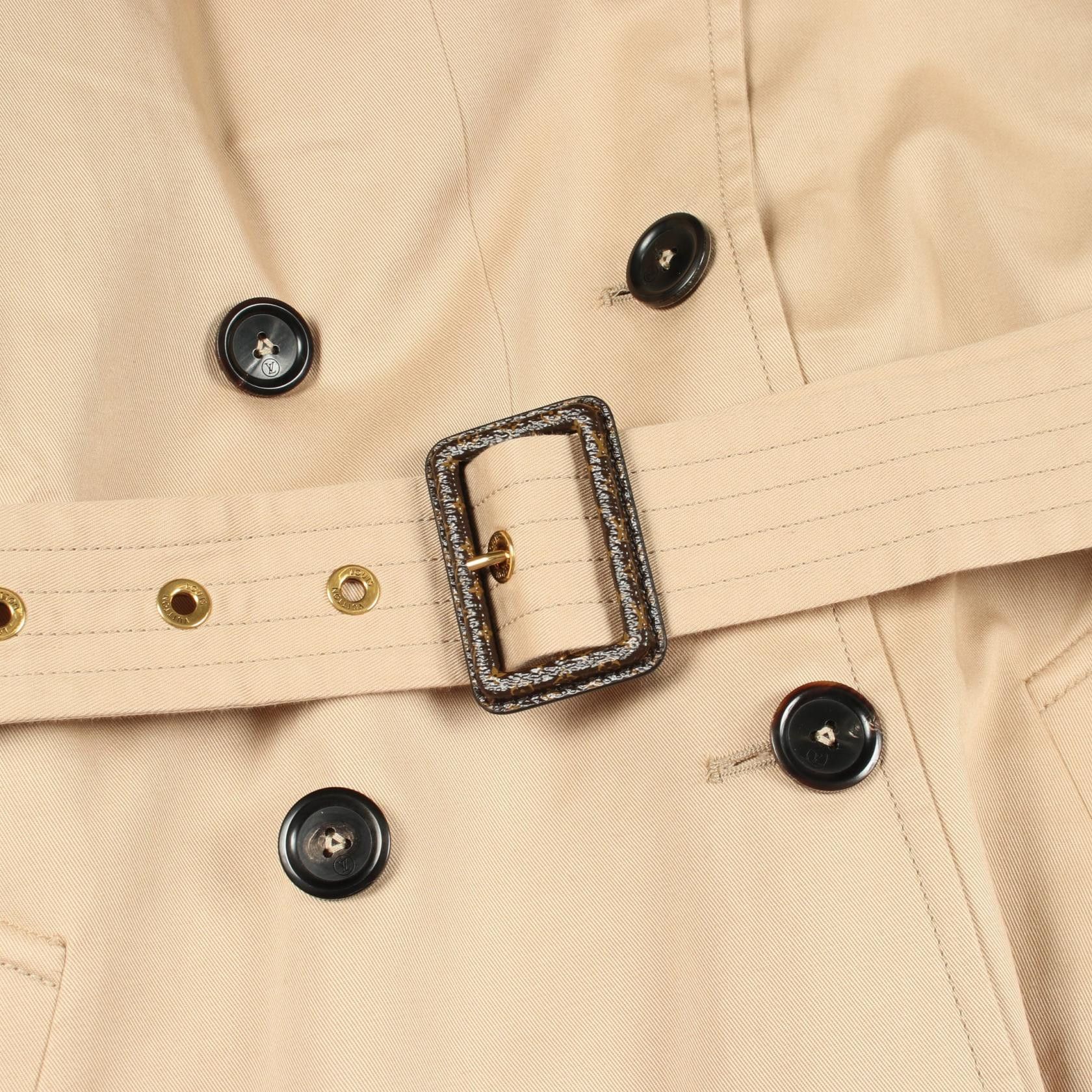 Louis Vuitton Louis Vuitton Louis Vuitton Monogram Cotton Trench Coat Textile Outerwear FIOX24TIX DUTY FREE for USA Size ONE SIZE - 8 Thumbnail