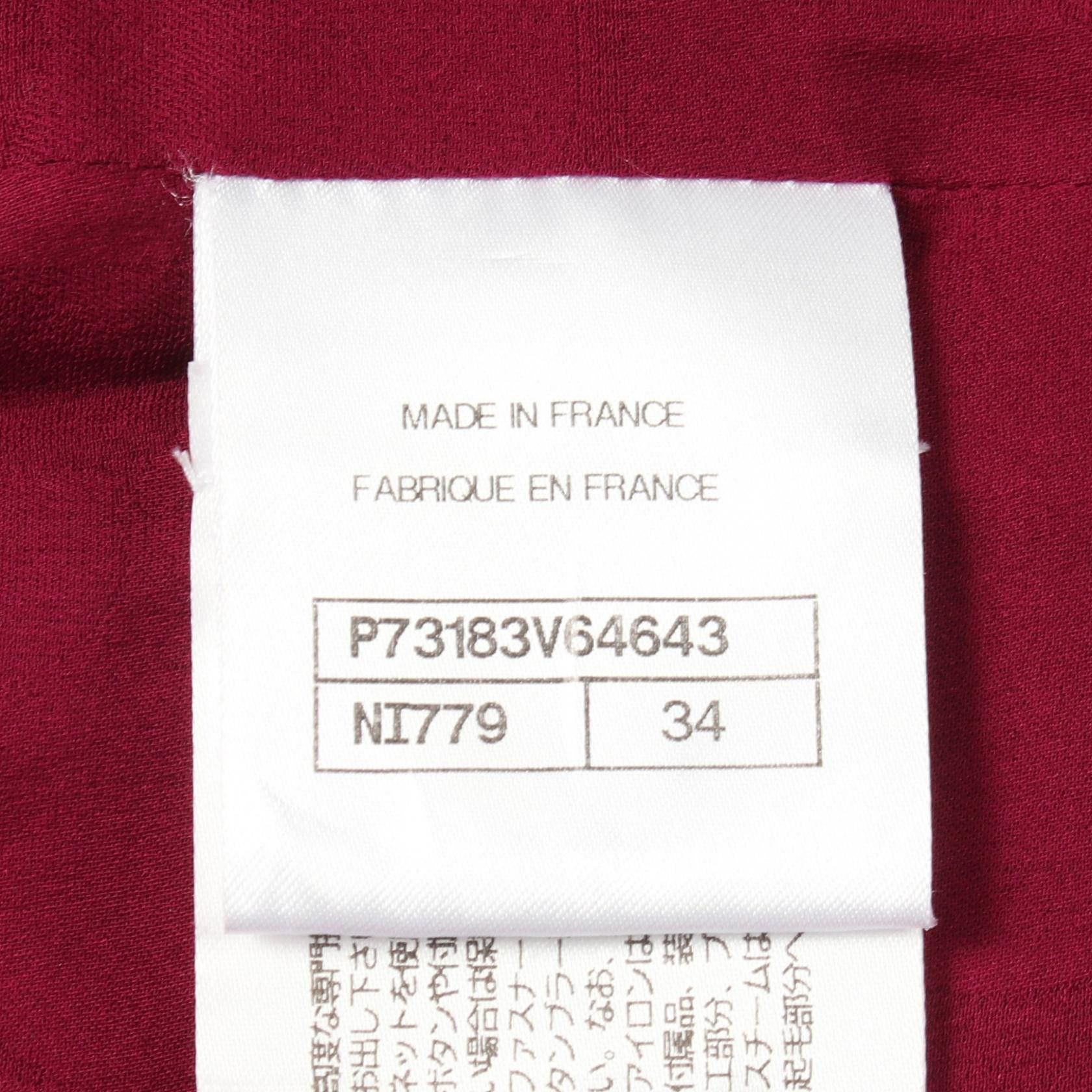 Chanel Chanel CHANEL Coco Mark Button Wool Collarless Jacket Textile Outerwear P73183V64643 DUTY FREE for USA Size ONE SIZE - 6 Thumbnail