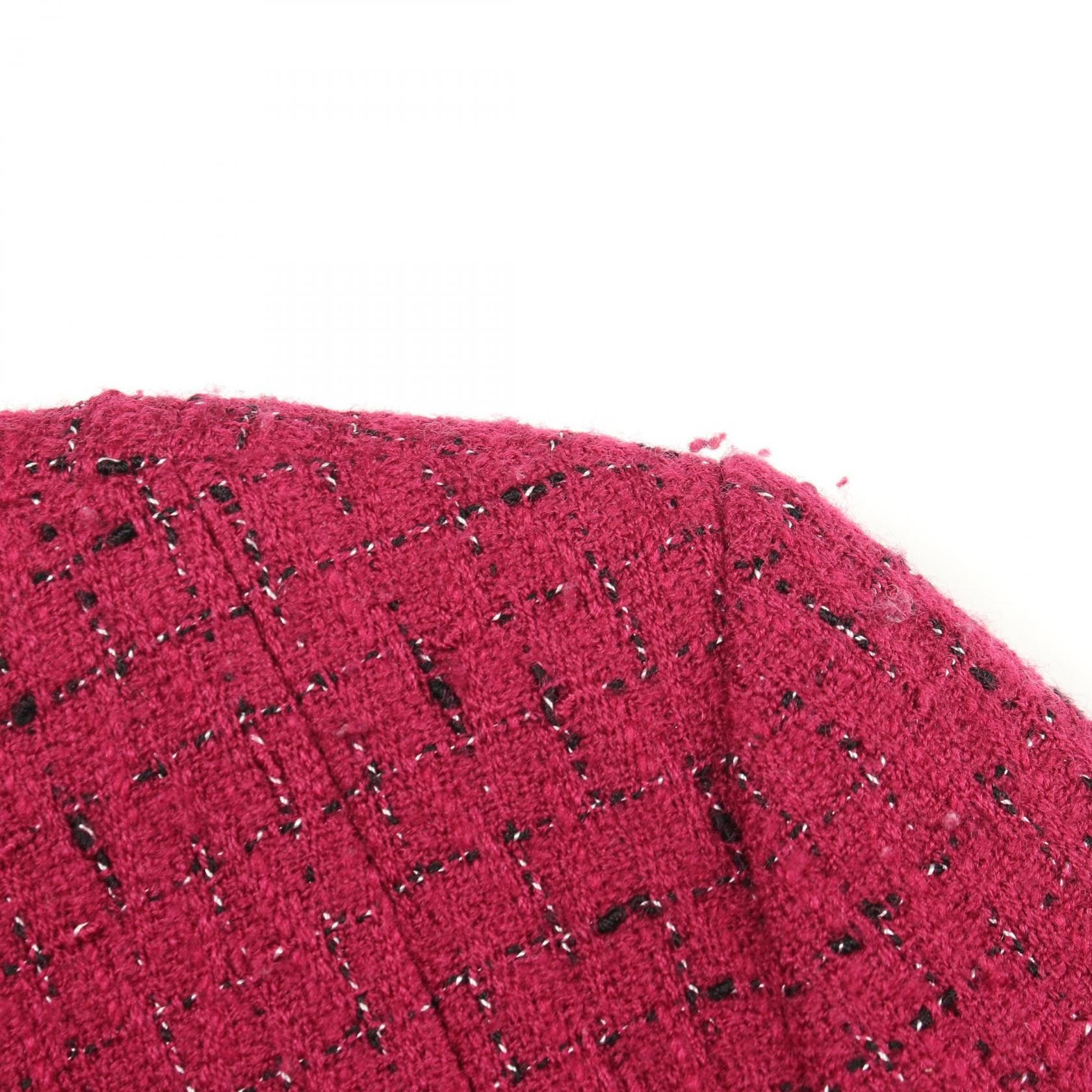 Chanel Chanel CHANEL Coco Mark Button Wool Collarless Jacket Textile Outerwear P73183V64643 DUTY FREE for USA Size ONE SIZE - 8 Thumbnail