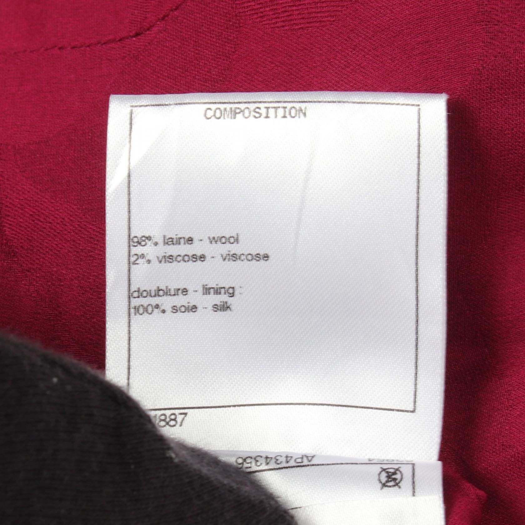 Chanel Chanel CHANEL Coco Mark Button Wool Collarless Jacket Textile Outerwear P73183V64643 DUTY FREE for USA Size ONE SIZE - 5 Thumbnail