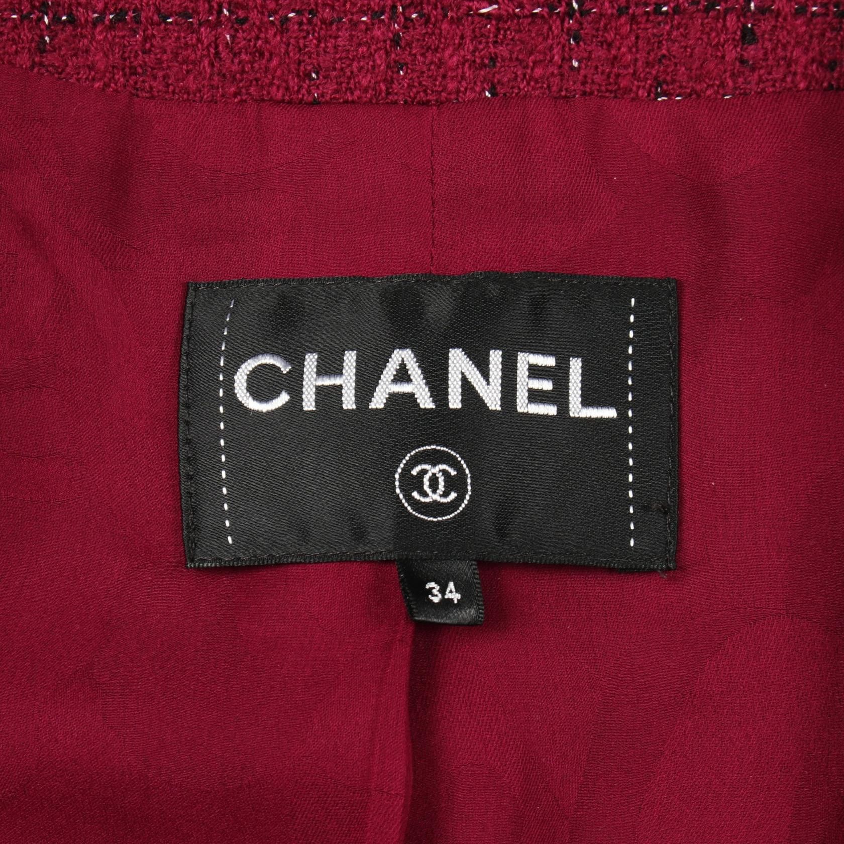 Chanel Chanel CHANEL Coco Mark Button Wool Collarless Jacket Textile Outerwear P73183V64643 DUTY FREE for USA Size ONE SIZE - 3 Thumbnail