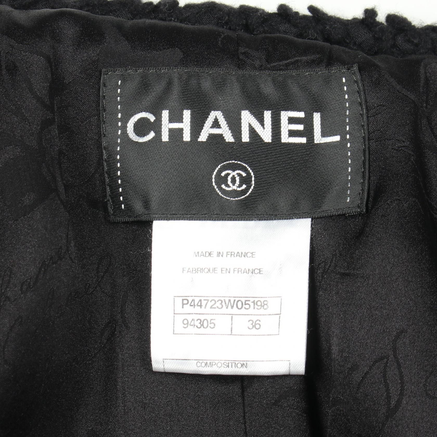 Chanel Chanel Chanel Coco Mark Button Tweed No Collar Coat Textile Outerwear P44723W05198 DUTY FREE for USA Size ONE SIZE - 3 Thumbnail