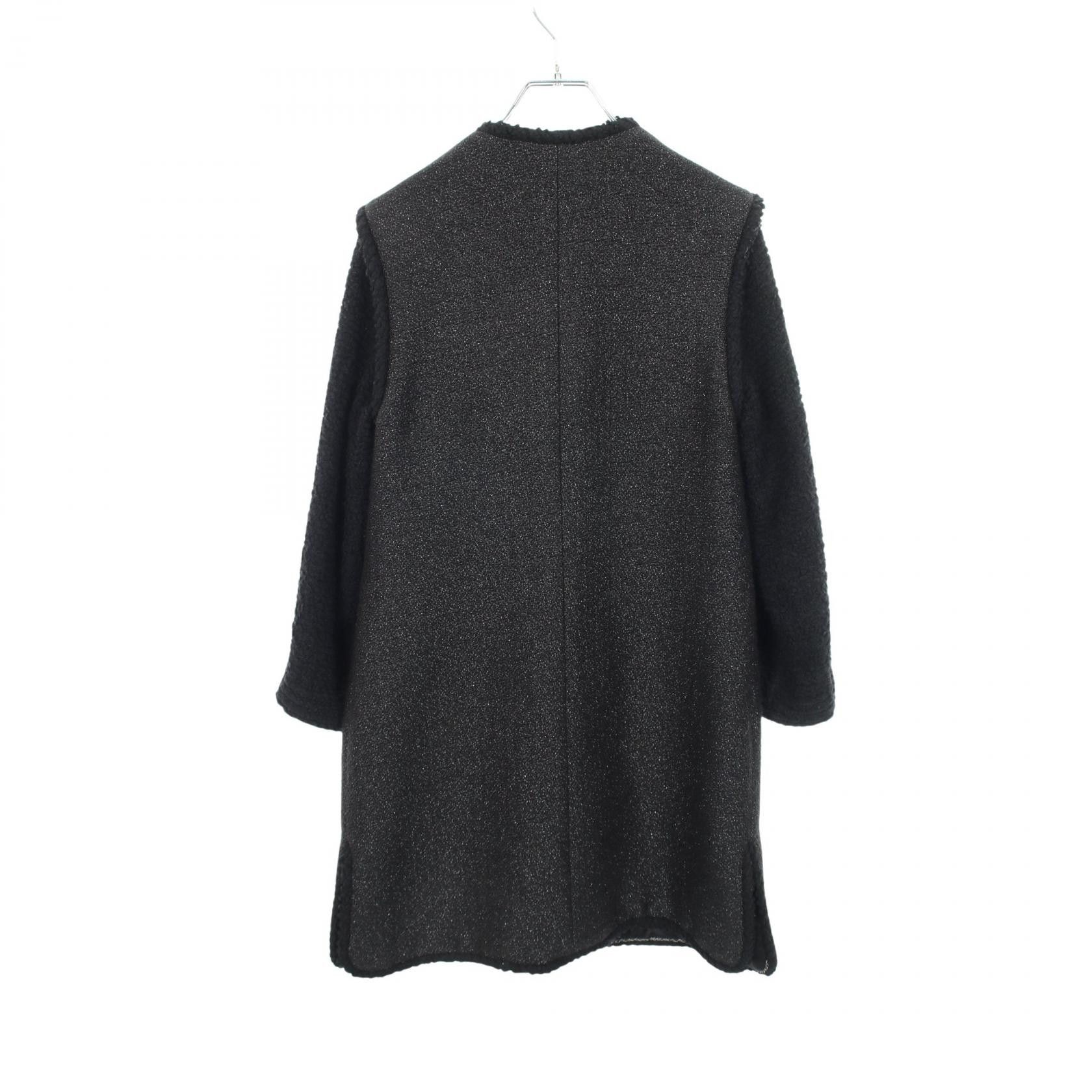 Chanel Chanel Chanel Coco Mark Button Tweed No Collar Coat Textile Outerwear P44723W05198 DUTY FREE for USA Size ONE SIZE - 2 Thumbnail