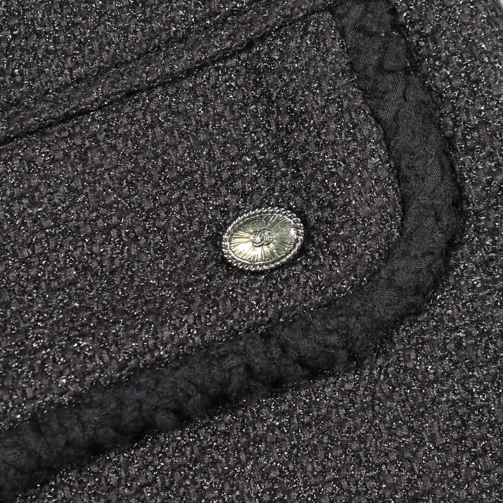 Chanel Chanel Chanel Coco Mark Button Tweed No Collar Coat Textile Outerwear P44723W05198 DUTY FREE for USA Size ONE SIZE - 9 Thumbnail