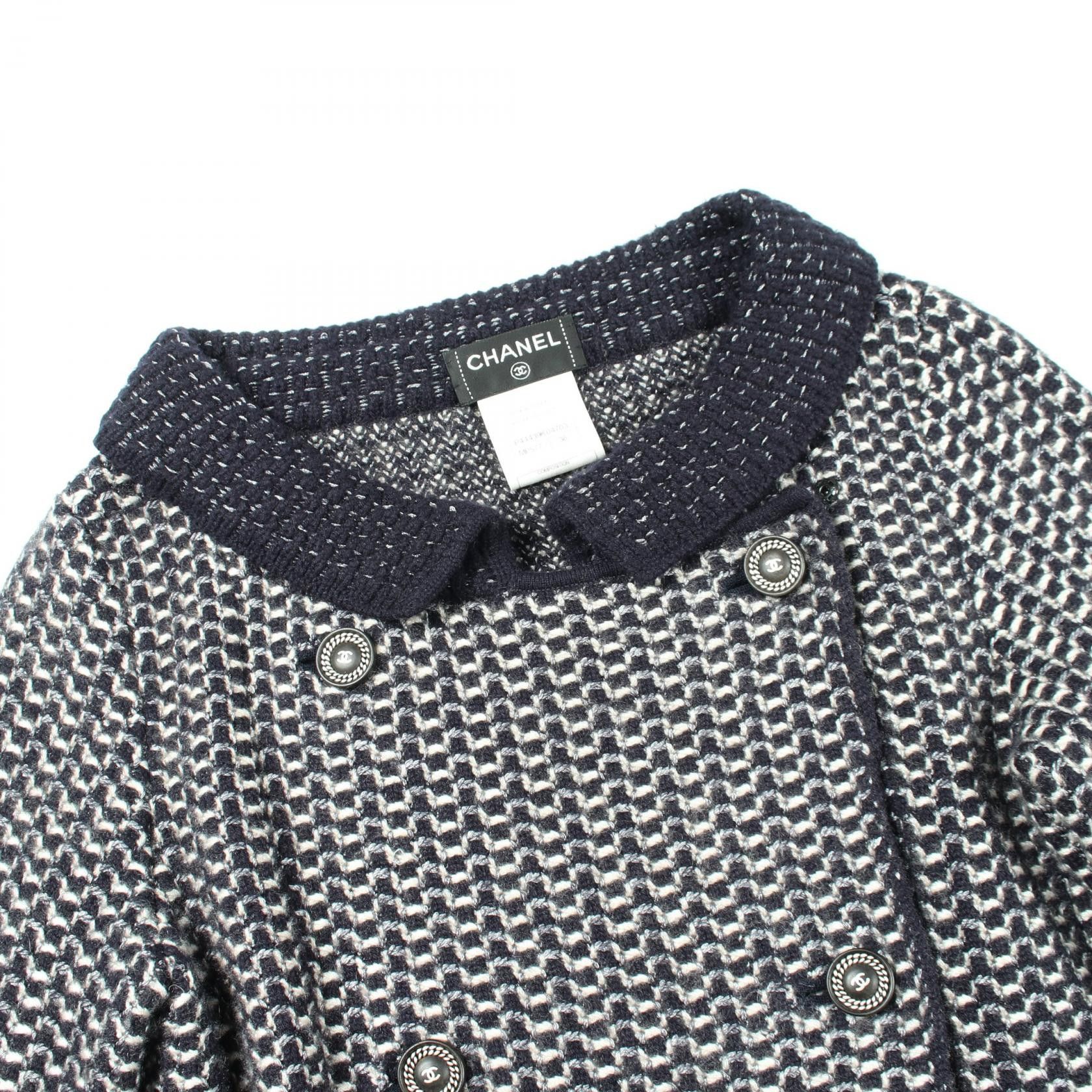 Chanel Chanel Chanel Camellia Button Cashmere Silk Knit Jacket Textile Outerwear P44439K04703 DUTY FREE for USA Size ONE SIZE - 7 Thumbnail