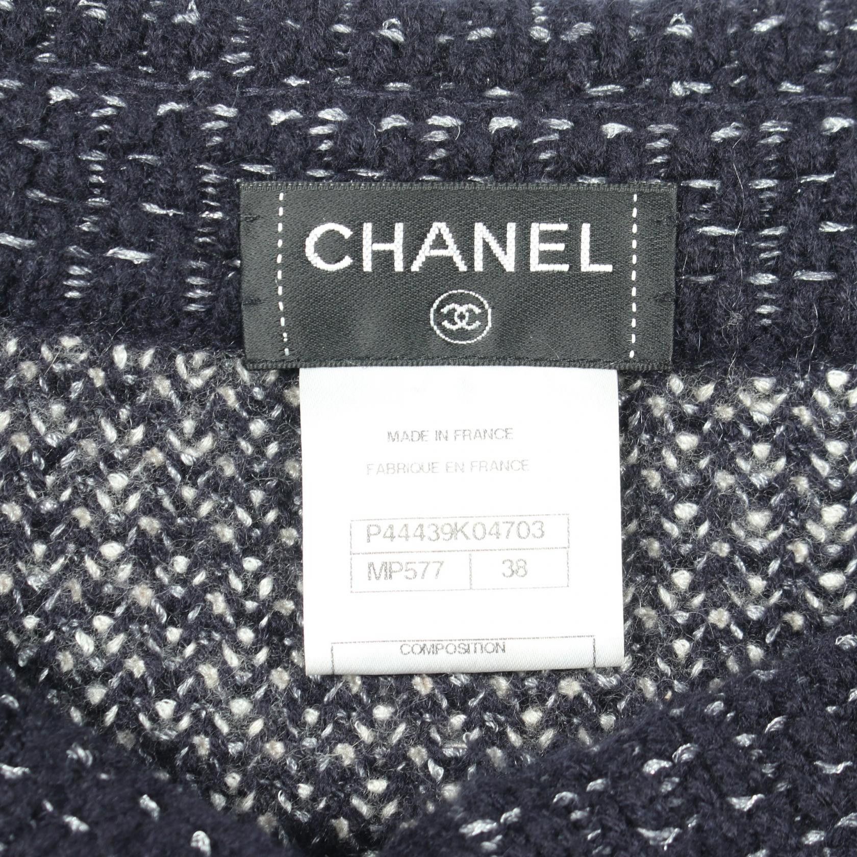 Chanel Chanel Chanel Camellia Button Cashmere Silk Knit Jacket Textile Outerwear P44439K04703 DUTY FREE for USA Size ONE SIZE - 3 Thumbnail