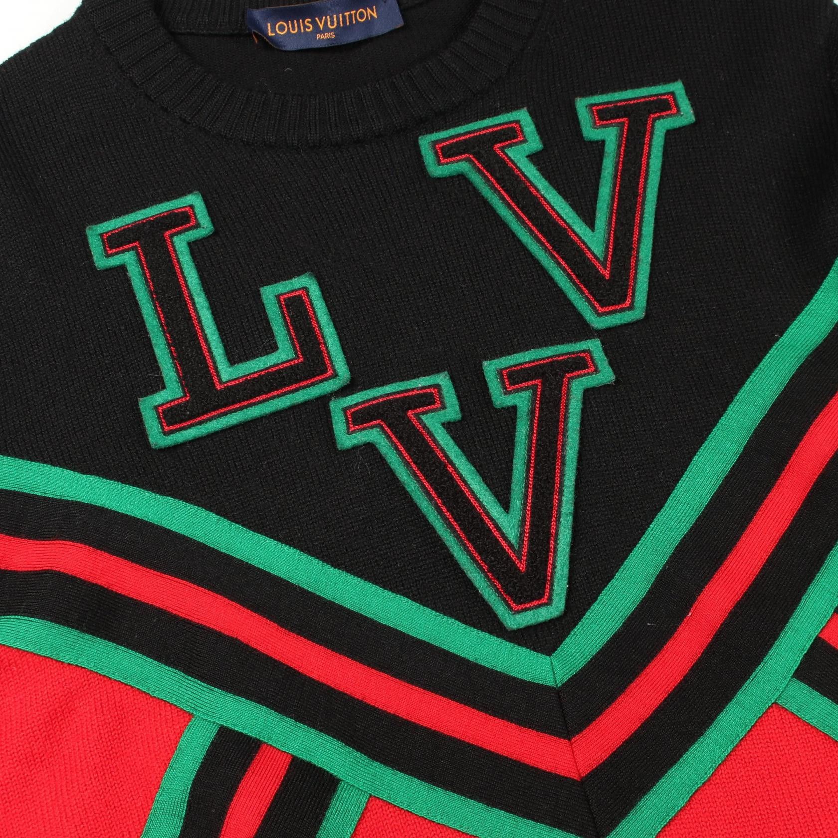 Louis Vuitton Louis Vuitton Louis Vuitton LVV Sports Team Wool Knit Textile Tops RM221ZLLHMN64W DUTY FREE for USA Size ONE SIZE - 8 Thumbnail