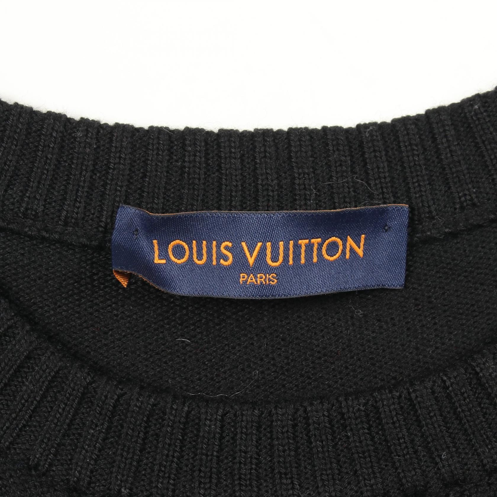 Louis Vuitton Louis Vuitton Louis Vuitton LVV Sports Team Wool Knit Textile Tops RM221ZLLHMN64W DUTY FREE for USA Size ONE SIZE - 3 Thumbnail