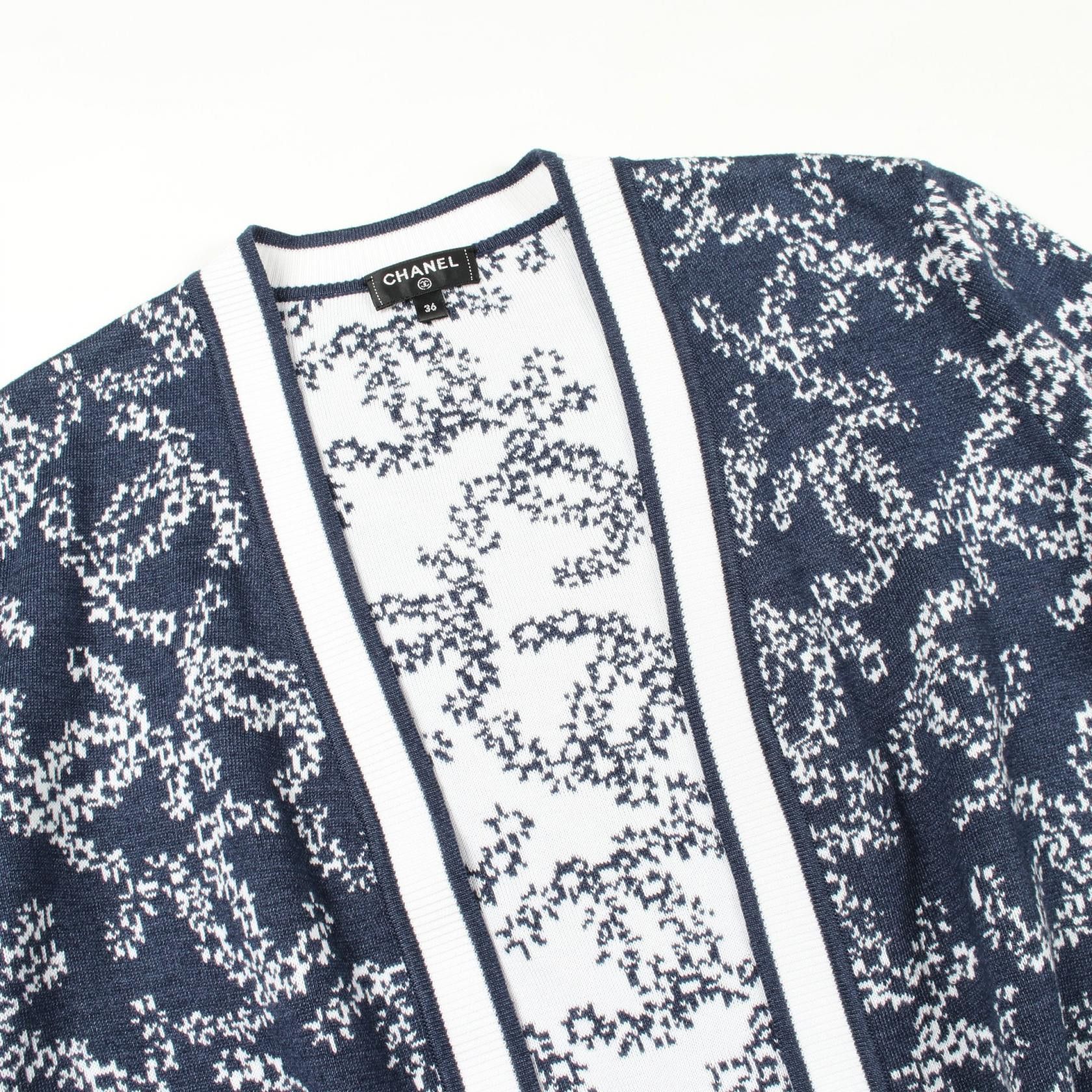 Chanel Chanel Chanel Coco Mark Cotton Cardigan Textile Tops P60729K46389 DUTY FREE for USA Size ONE SIZE - 7 Thumbnail