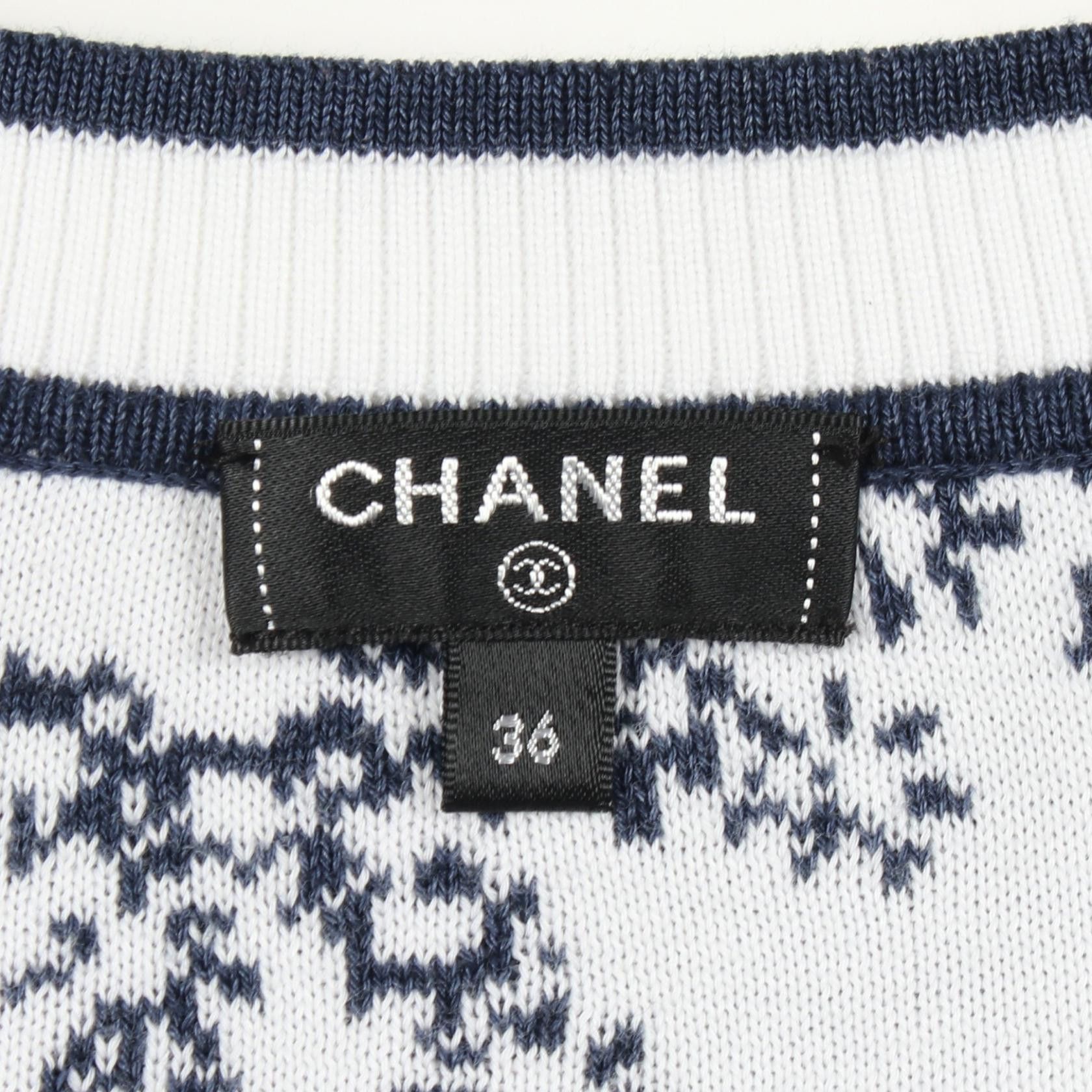 Chanel Chanel Chanel Coco Mark Cotton Cardigan Textile Tops P60729K46389 DUTY FREE for USA Size ONE SIZE - 3 Thumbnail