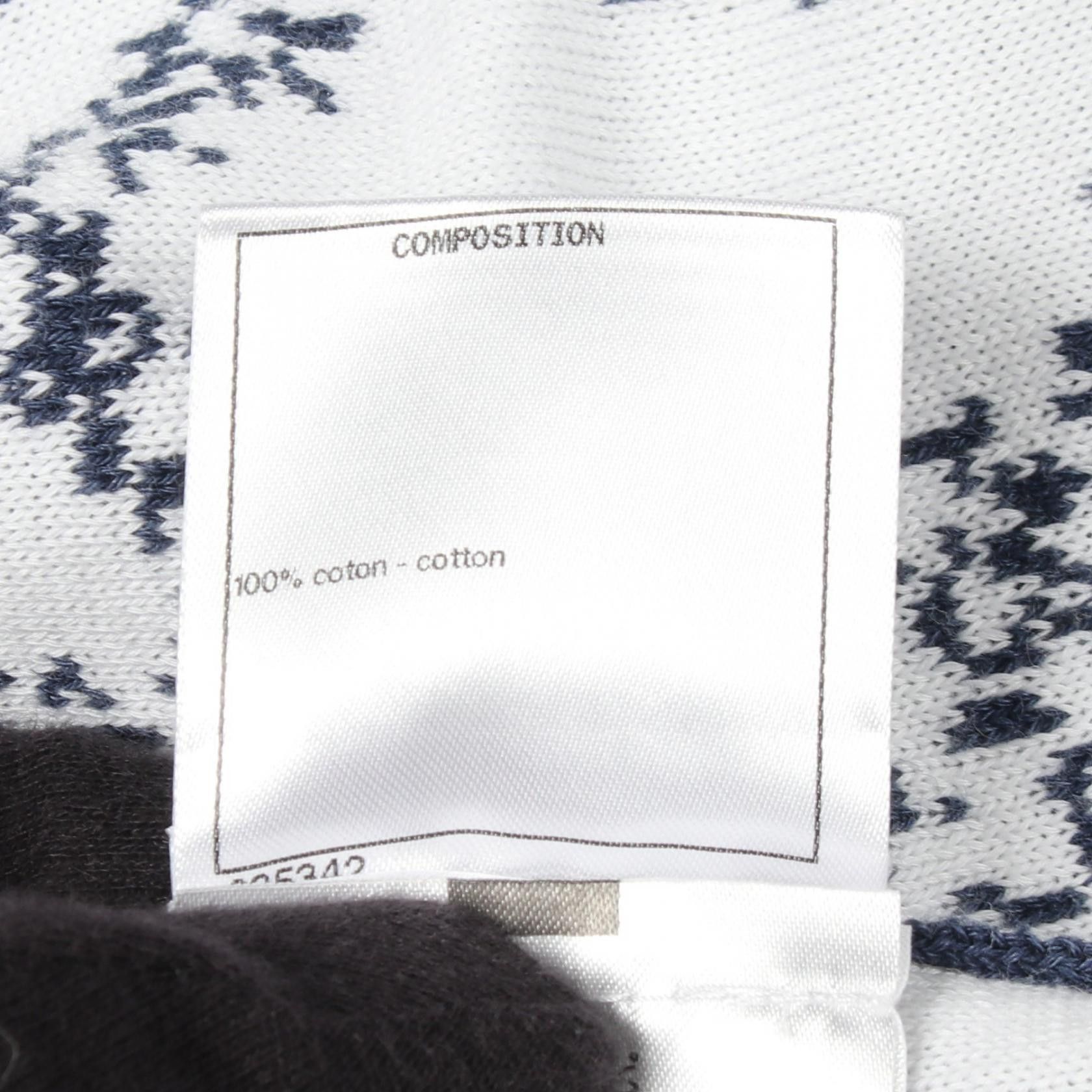 Chanel Chanel Chanel Coco Mark Cotton Cardigan Textile Tops P60729K46389 DUTY FREE for USA Size ONE SIZE - 4 Thumbnail