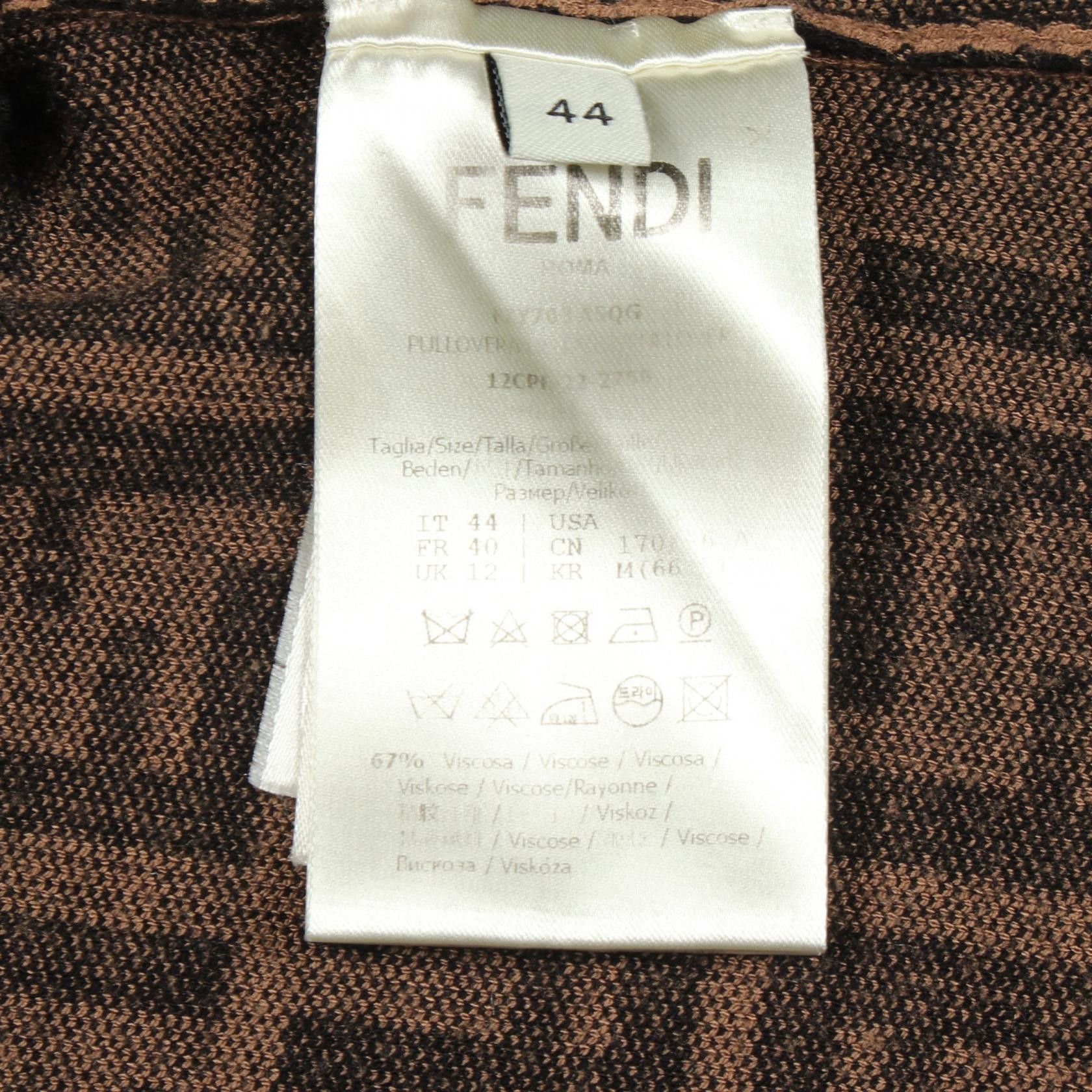Fendi Fendi Fendi Zucca Rayon Knit Top Textile Tops DUTY FREE for USA Size ONE SIZE - 4 Thumbnail
