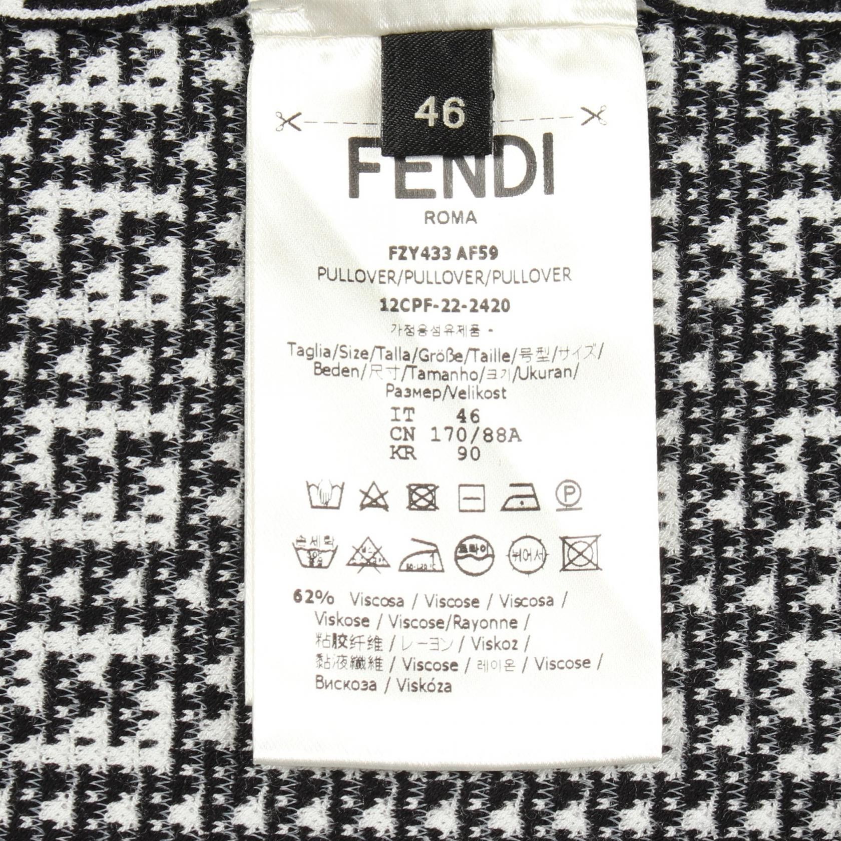 Fendi Fendi Fendi FF Pattern Rayon Knit Top Textile Tops DUTY FREE for USA Size ONE SIZE - 4 Thumbnail