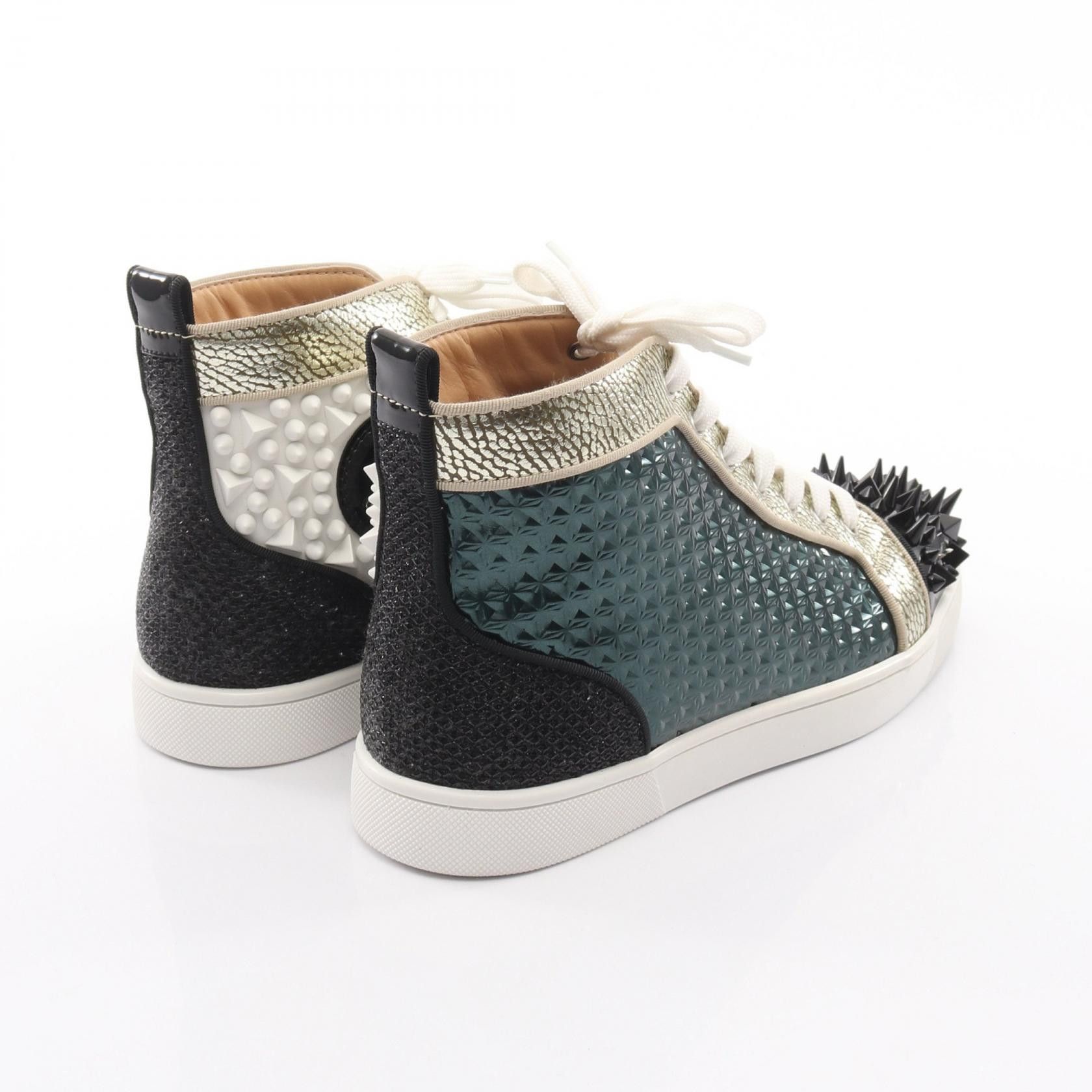 Christian Louboutin Christian Louboutin Christian Louboutin Leather PVC Coated Canvas Sneakers Leather Shoes DUTY FREE for USA Size ONE SIZE - 2 Thumbnail