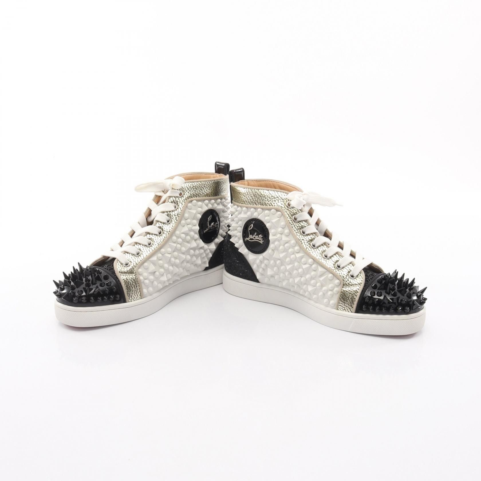 Christian Louboutin Christian Louboutin Christian Louboutin Leather PVC Coated Canvas Sneakers Leather Shoes DUTY FREE for USA Size ONE SIZE - 3 Thumbnail