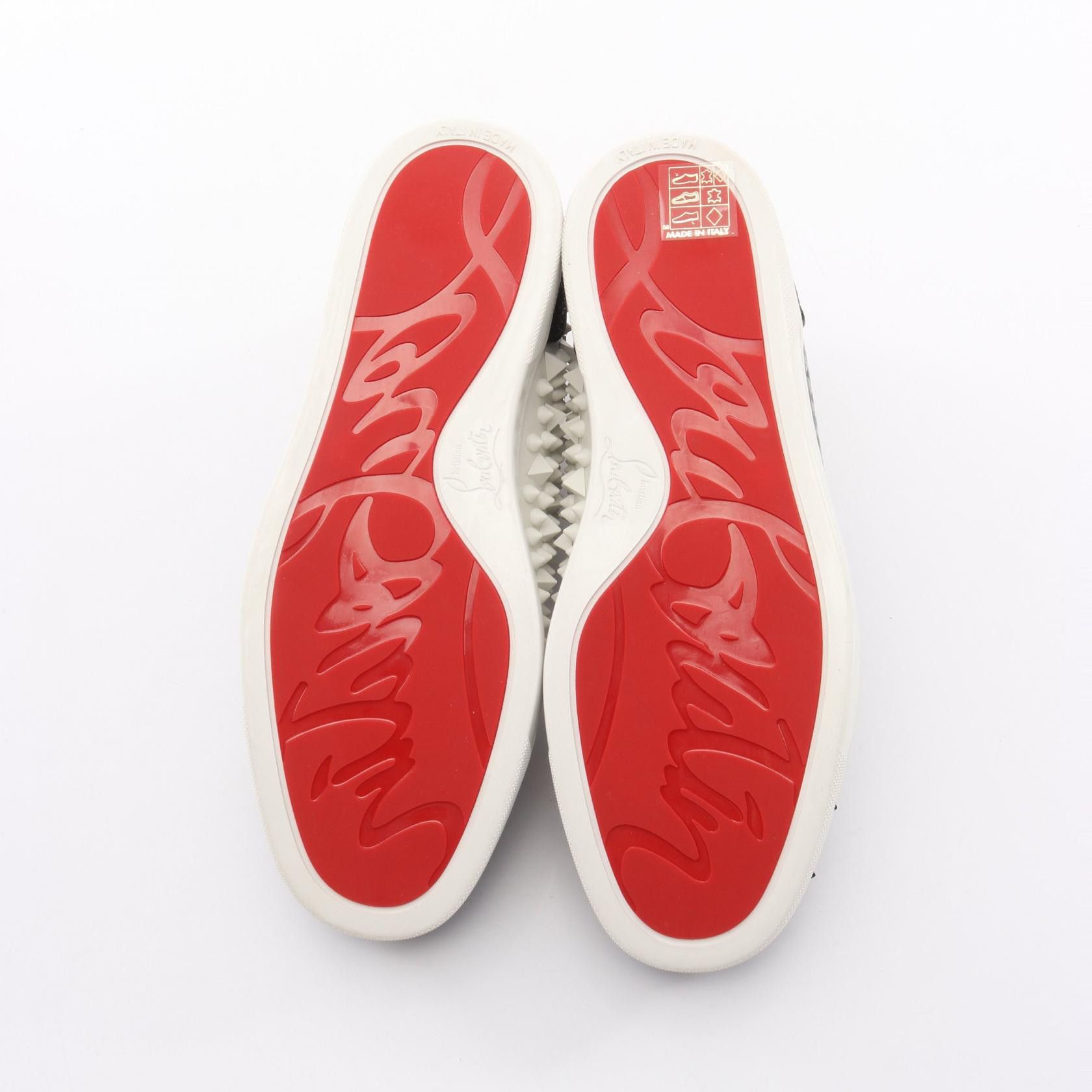Christian Louboutin Christian Louboutin Christian Louboutin Leather PVC Coated Canvas Sneakers Leather Shoes DUTY FREE for USA Size ONE SIZE - 4 Thumbnail