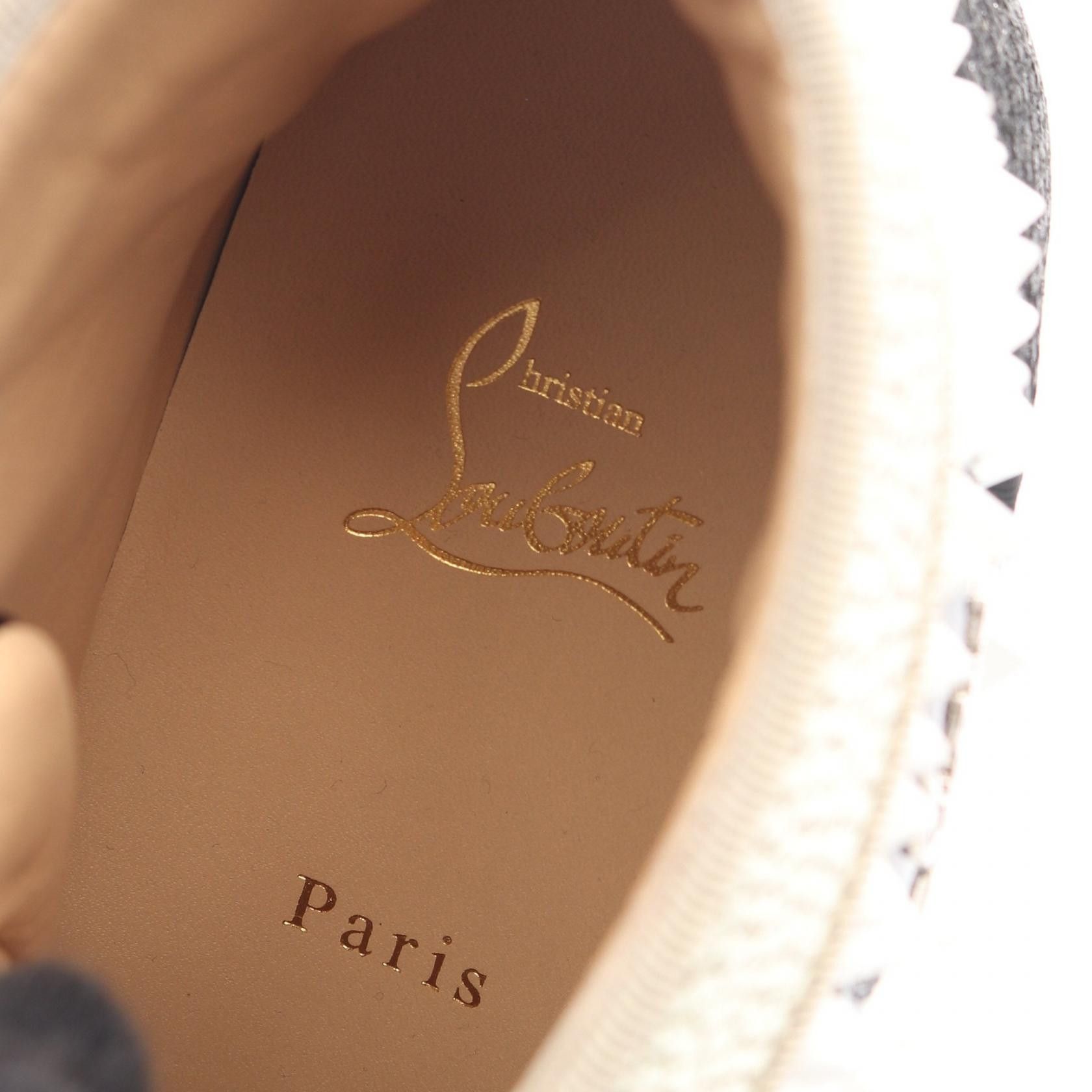 Christian Louboutin Christian Louboutin Christian Louboutin Leather PVC Coated Canvas Sneakers Leather Shoes DUTY FREE for USA Size ONE SIZE - 5 Thumbnail