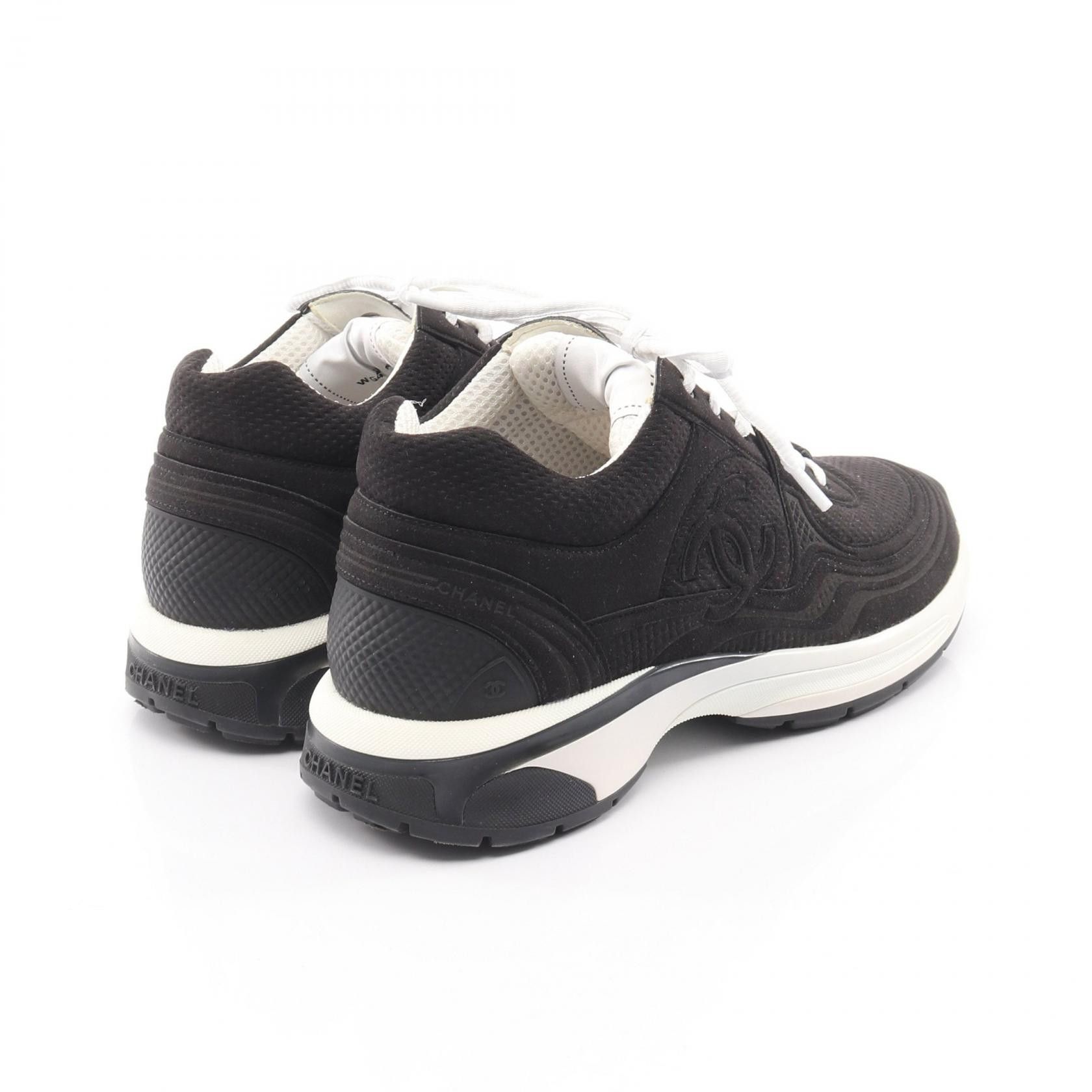 Chanel Chanel Chanel Coco Mark Leather Fabric Sneakers Textile Shoes G45077 DUTY FREE for USA Size ONE SIZE - 2 Thumbnail