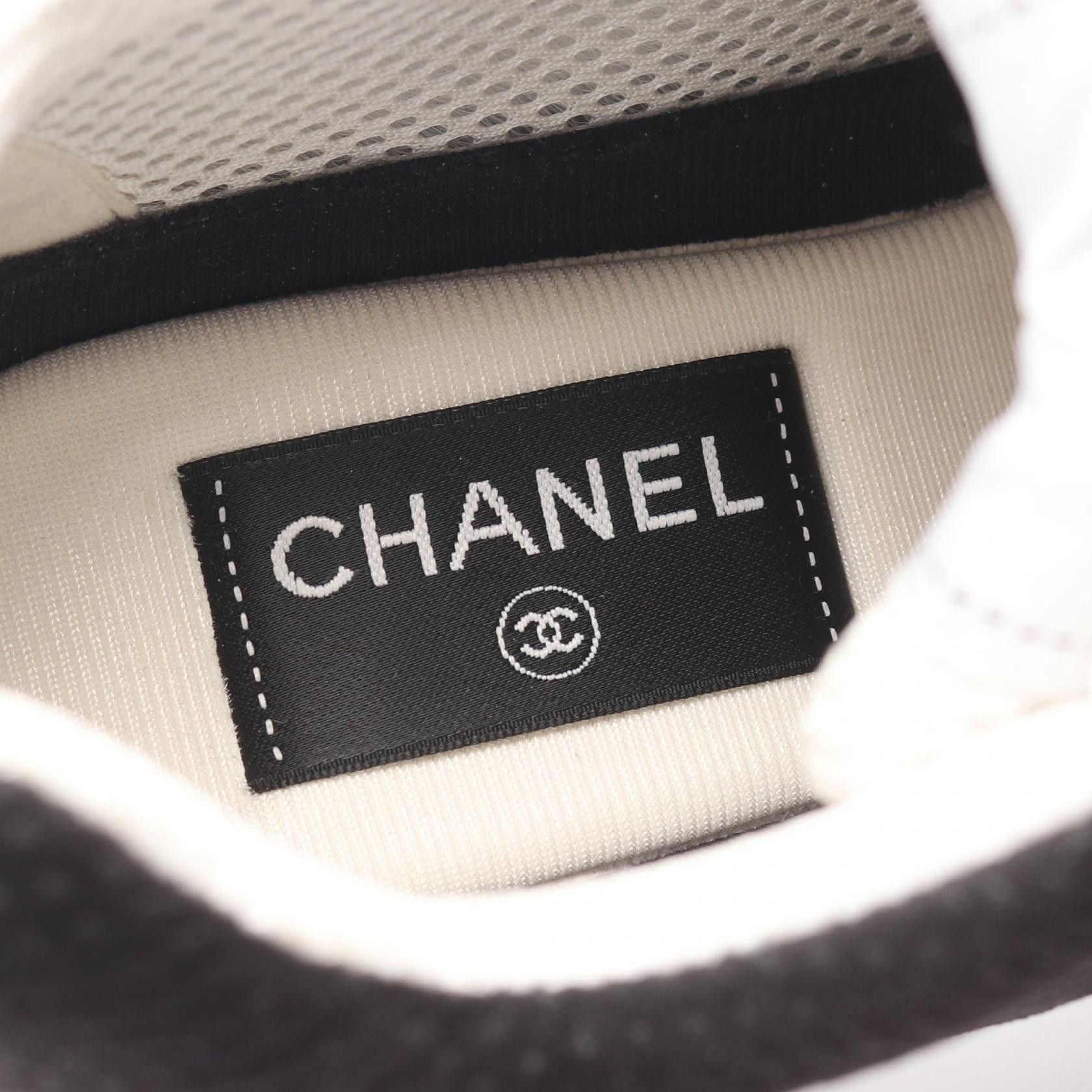 Chanel Chanel Chanel Coco Mark Leather Fabric Sneakers Textile Shoes G45077 DUTY FREE for USA Size ONE SIZE - 5 Thumbnail
