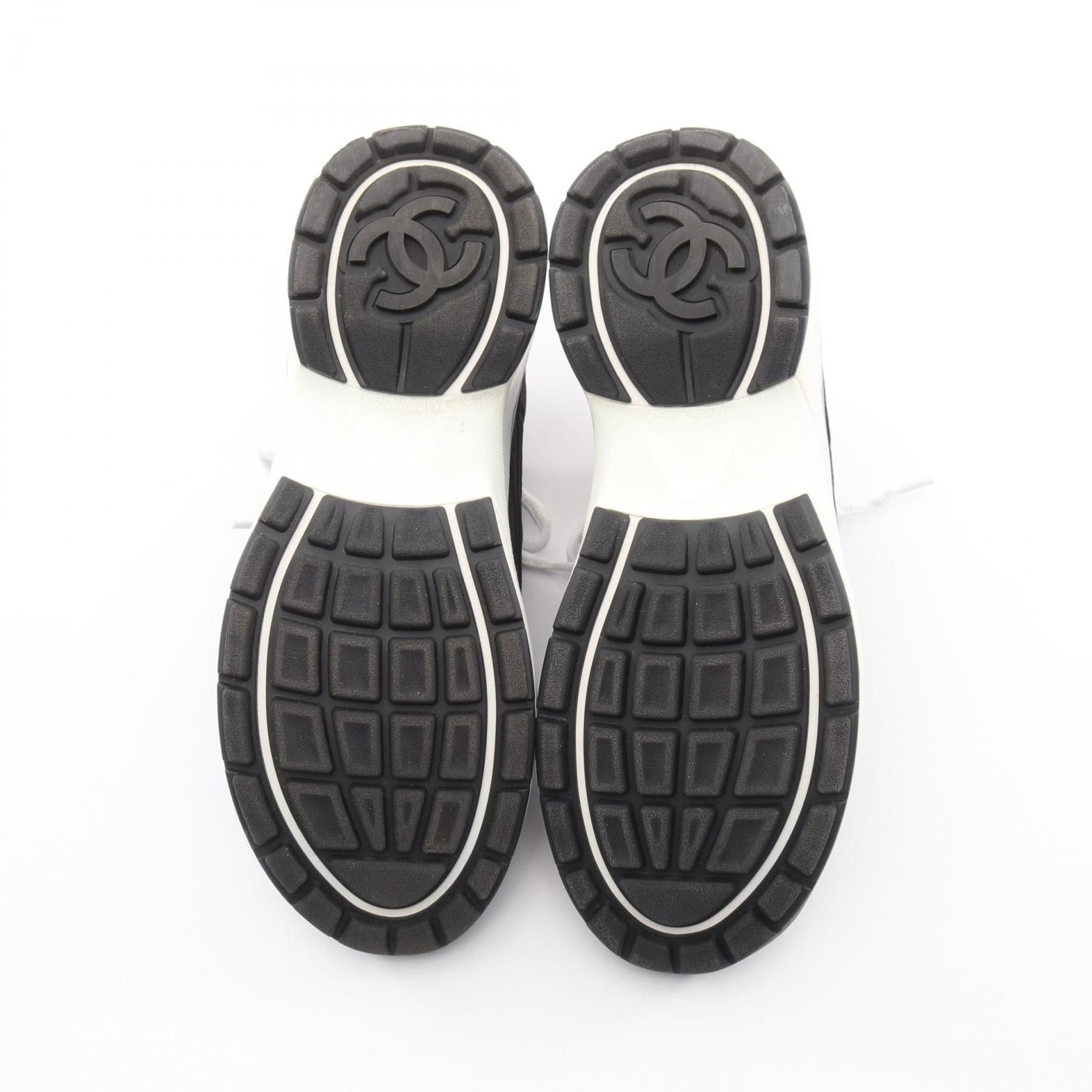 Chanel Chanel Chanel Coco Mark Leather Fabric Sneakers Textile Shoes G45077 DUTY FREE for USA Size ONE SIZE - 4 Thumbnail