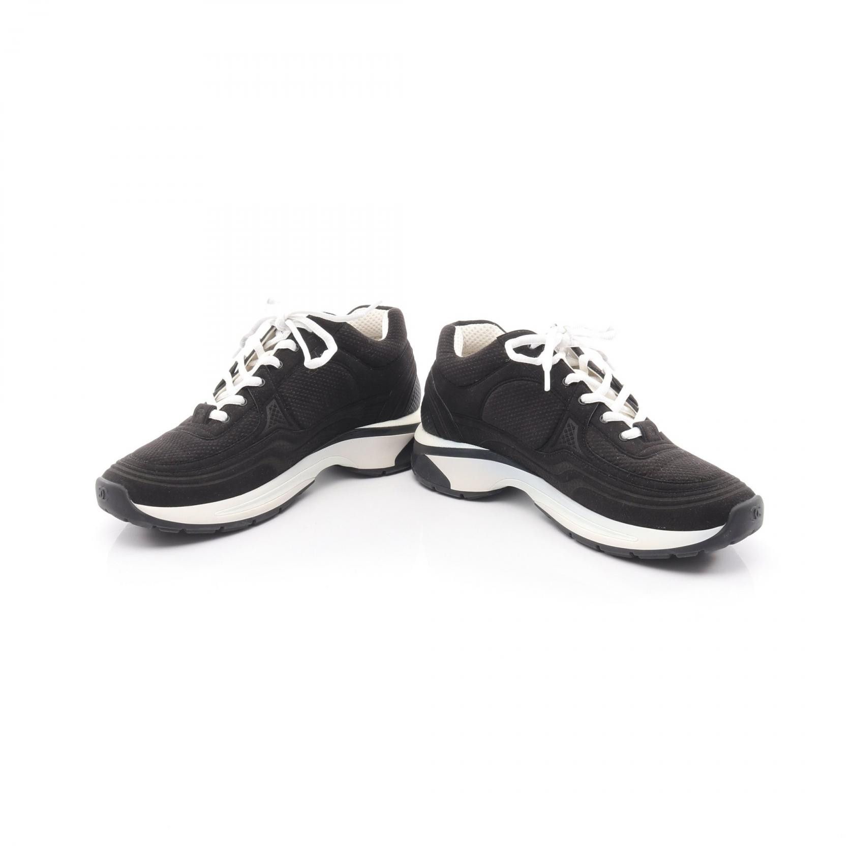 Chanel Chanel Chanel Coco Mark Leather Fabric Sneakers Textile Shoes G45077 DUTY FREE for USA Size ONE SIZE - 3 Thumbnail