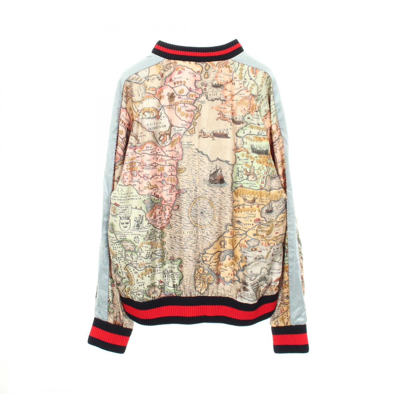 Gucci Gucci Gucci DIY Map Silk Jacket Textile Outerwear DUTY FREE for USA Size ONE SIZE - 2 Thumbnail