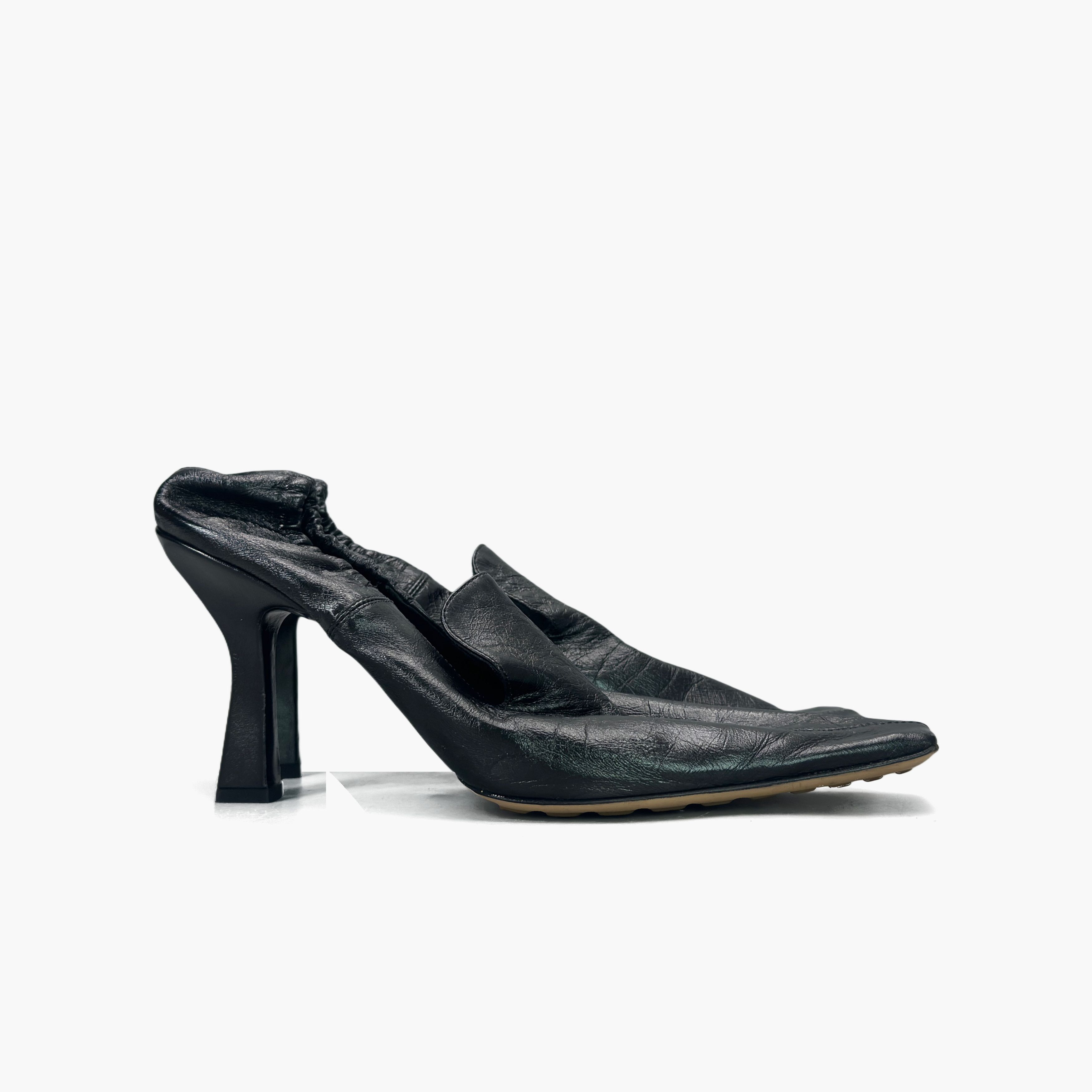 Bottega Veneta Bottega Veneta Leather Square Toe Heels Size 37.5 Size US 7.5 / IT 37.5 - 4 Thumbnail