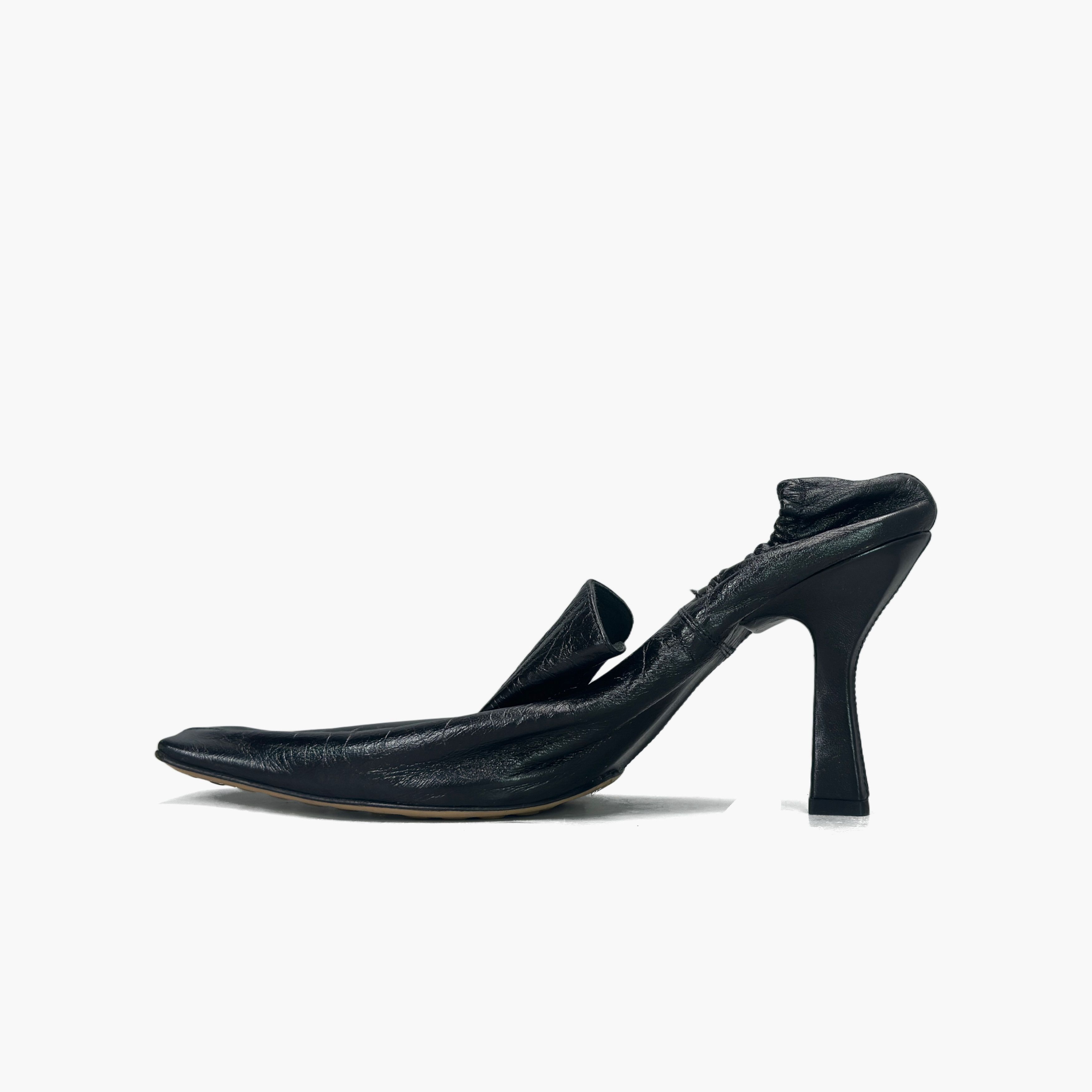 Bottega Veneta Bottega Veneta Leather Square Toe Heels Size 37.5 Size US 7.5 / IT 37.5 - 3 Thumbnail