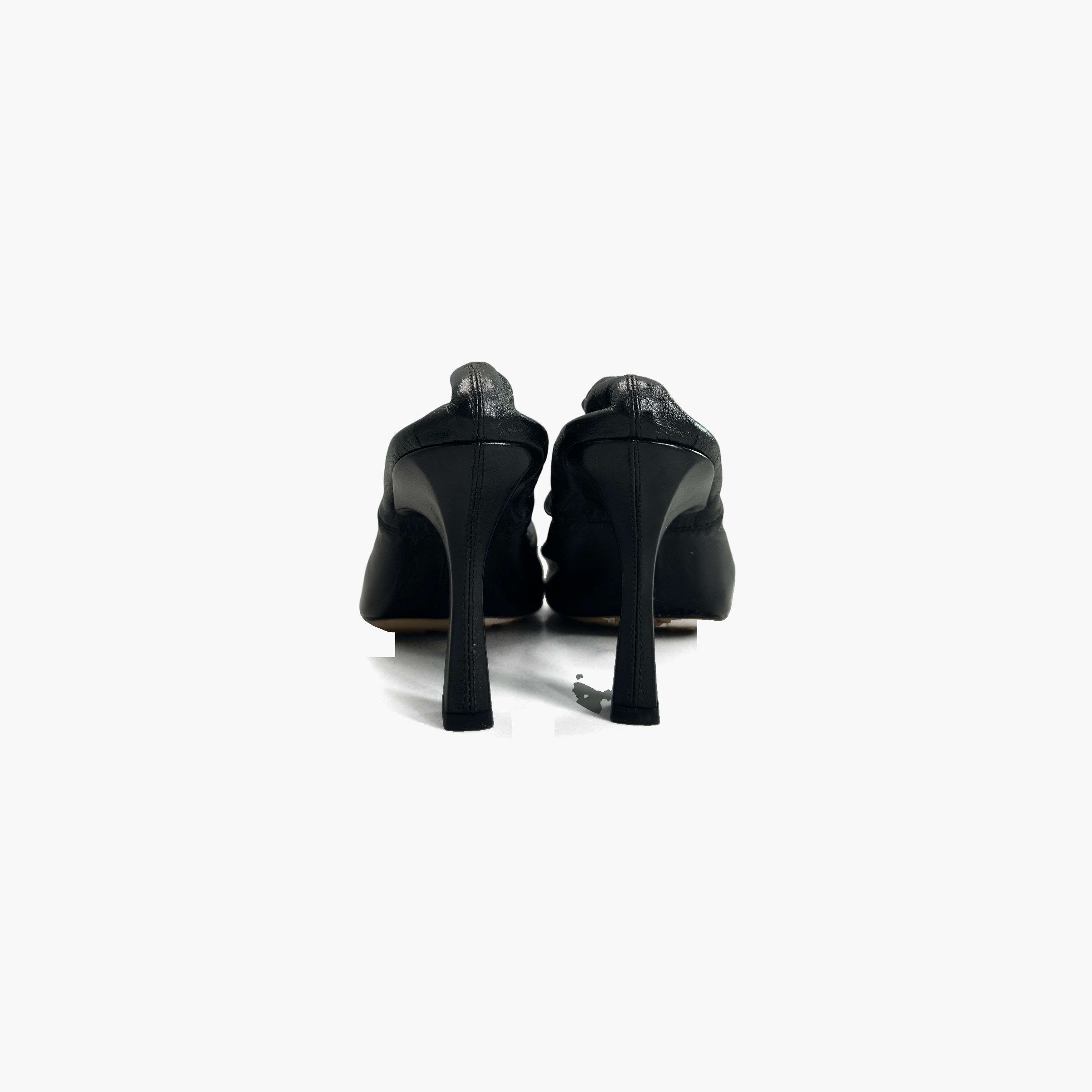 Bottega Veneta Bottega Veneta Leather Square Toe Heels Size 37.5 Size US 7.5 / IT 37.5 - 6 Thumbnail