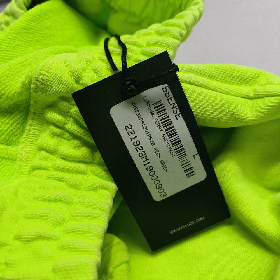 Rhude RHUDE Neon Green Sweatpants Size L Size US 34 / EU 50 - 3 Thumbnail